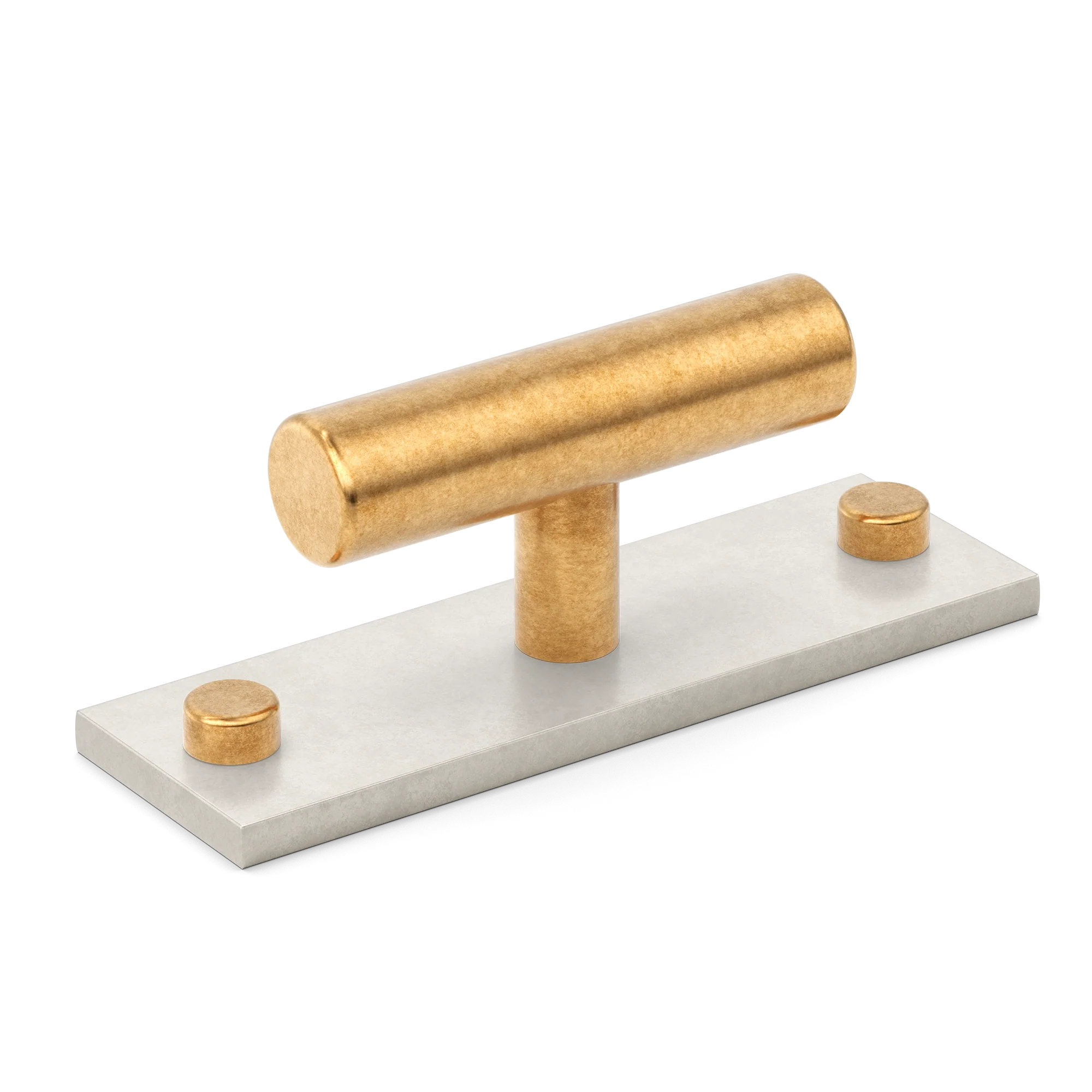 Armac Martin MIX Plain T-bar Handle With Backplate - Mixed Finish