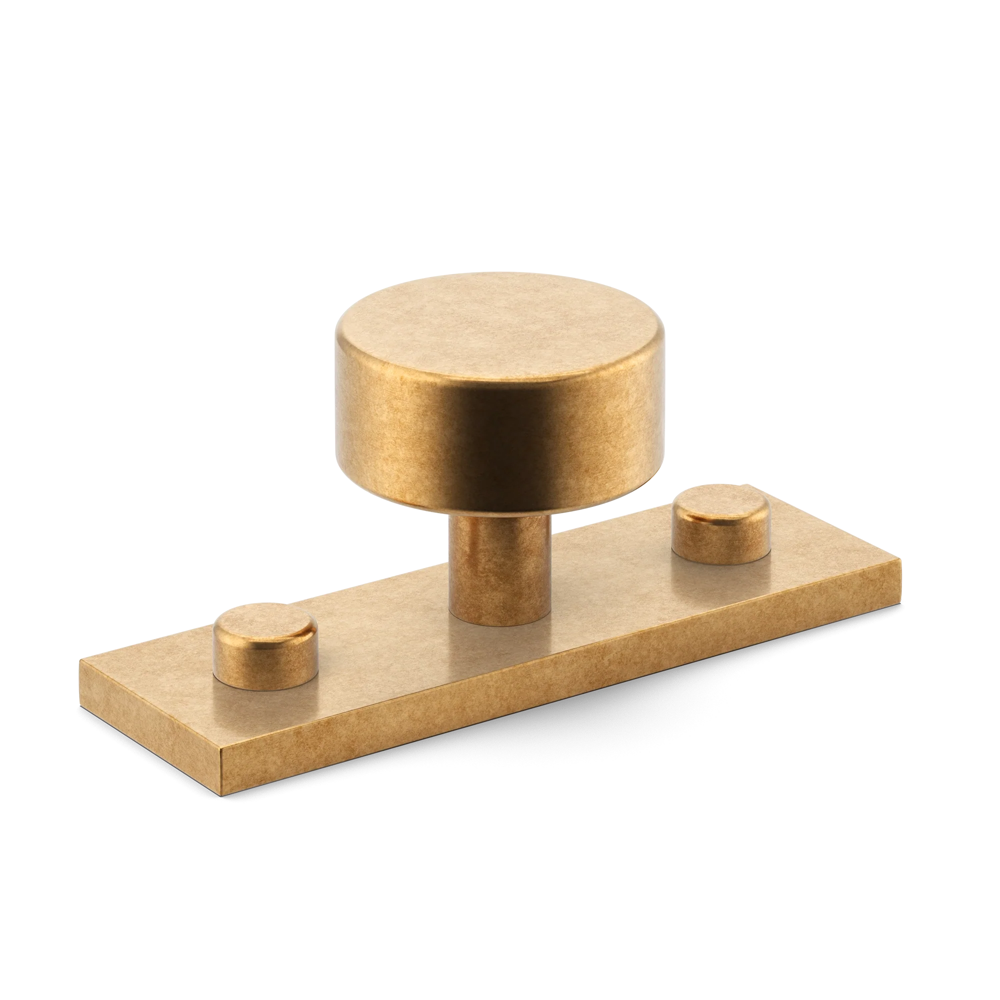 Armac Martin MIX Plain Cabinet Knob With Backplate