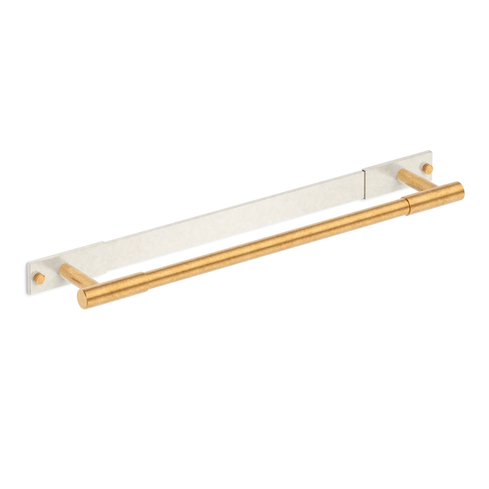Armac Martin MIX Plain Bath Towel Rail With Backplate - Mixed Finish