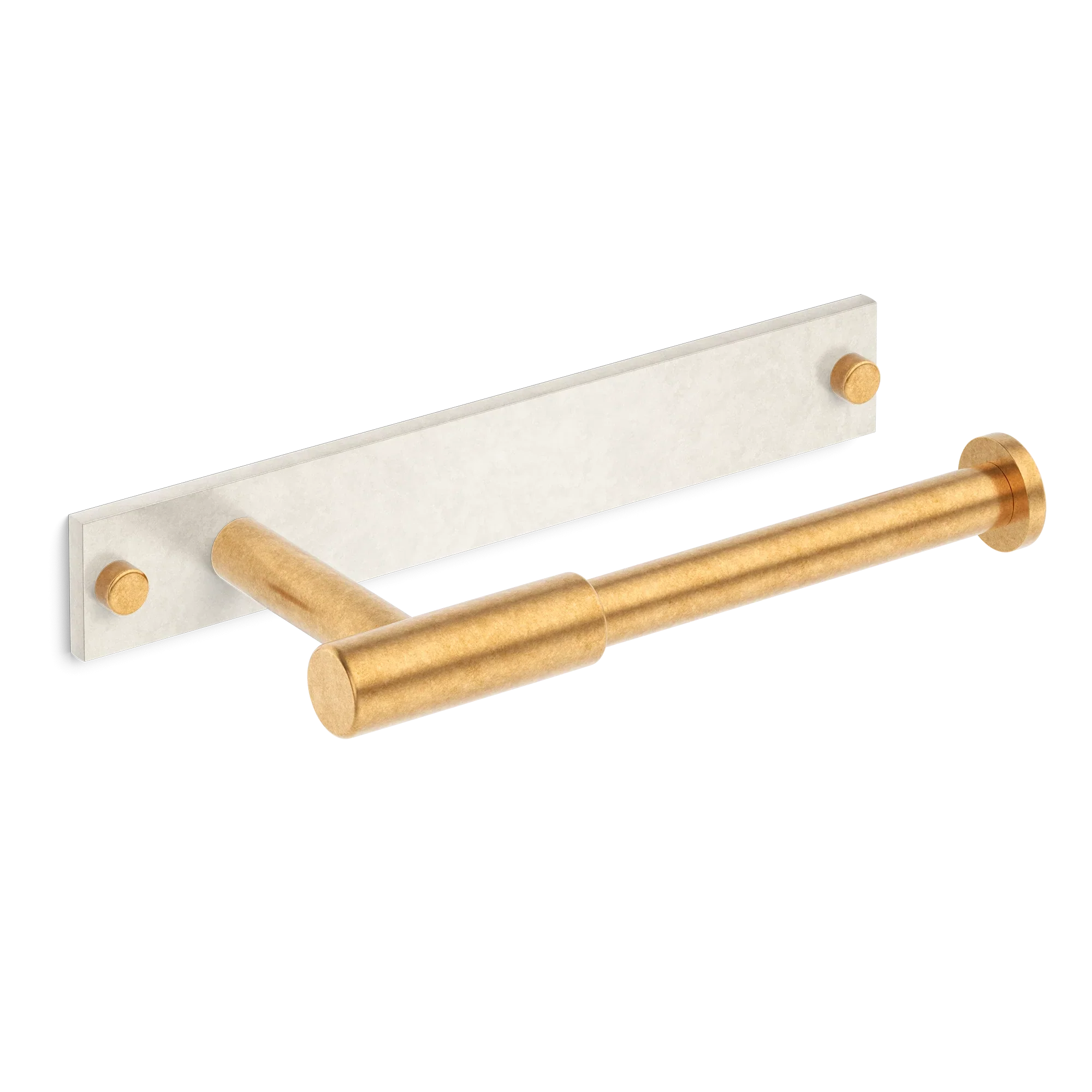 Armac Martin MIX Plain Toilet Roll Holder With Backplate - Mixed Finish