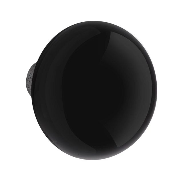 Emtek Hercules Smooth Tubular Entry Set Monolithic with Madison Black Knob