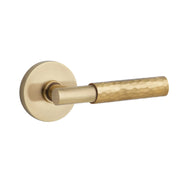 Emtek Select T-Bar Hammered Lever Set with Disk Rosette