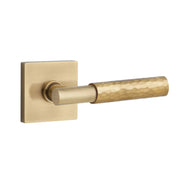 Emtek Select T-Bar Hammered Lever Set with Square Rosette