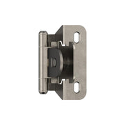 Amerock 1/4 inch (6mm) Overlay Single Demountable Partial Wrap Cabinet Hinge