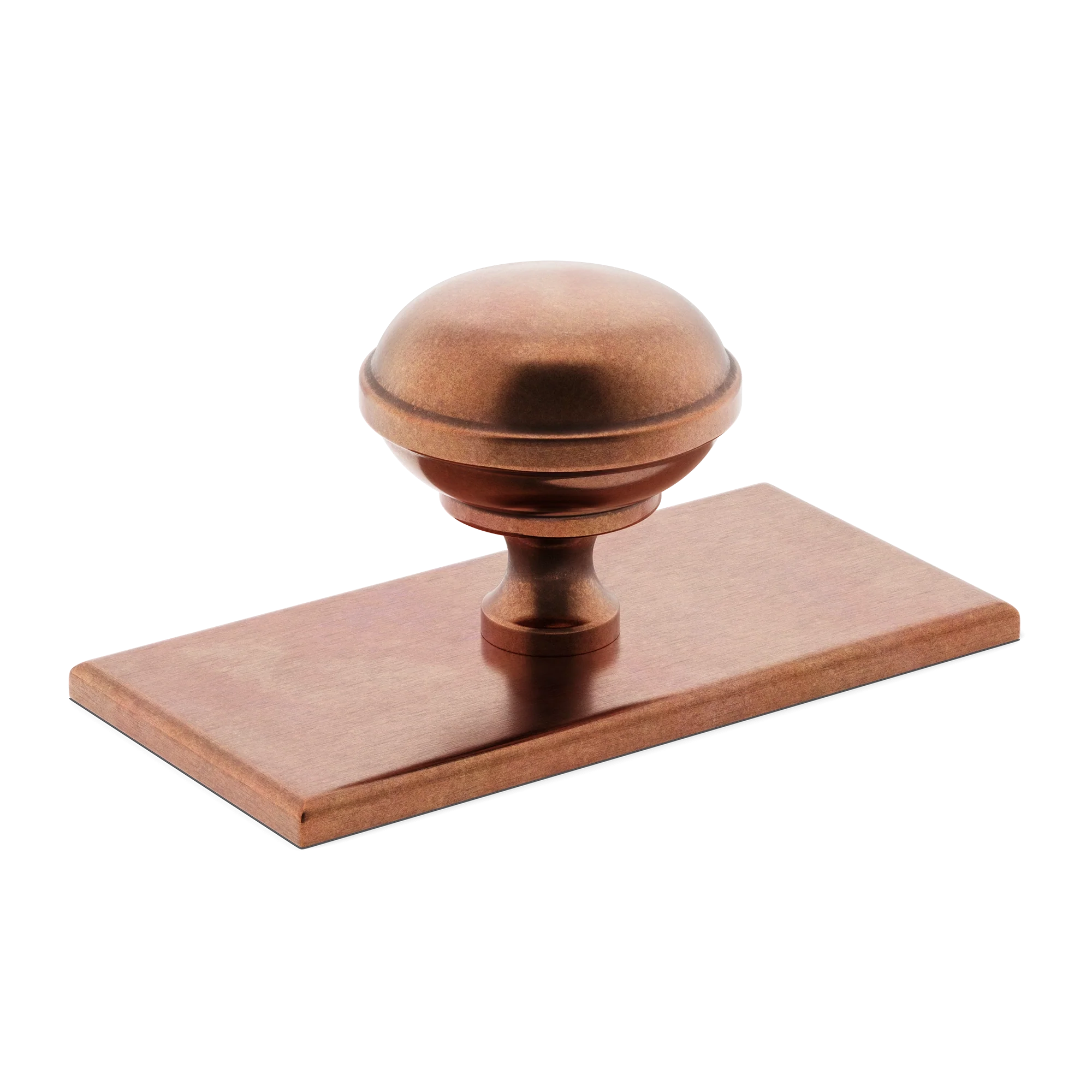 Armac Martin Queslett Cabinet Knob With Rectangular Backplate