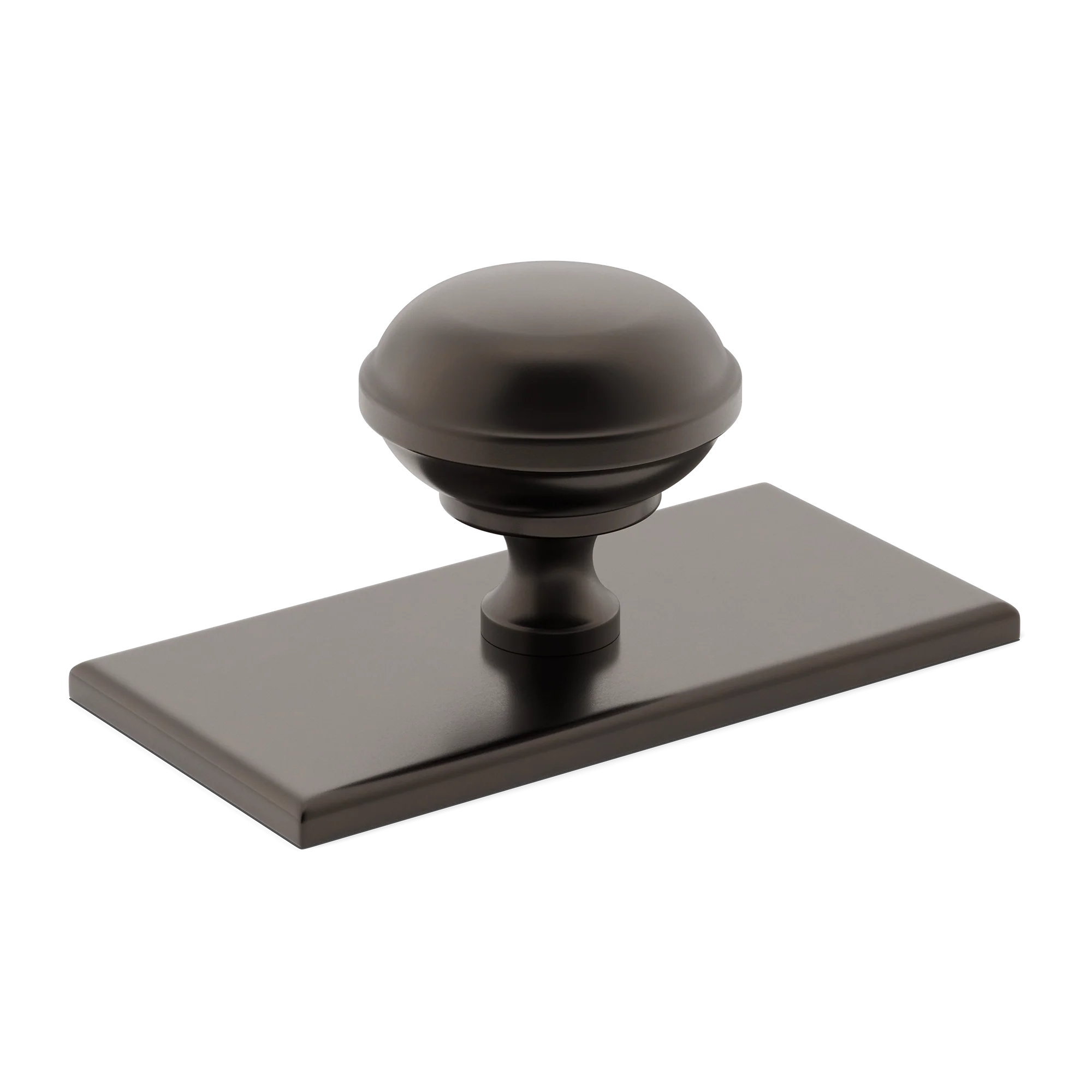 Armac Martin Queslett Cabinet Knob With Rectangular Backplate