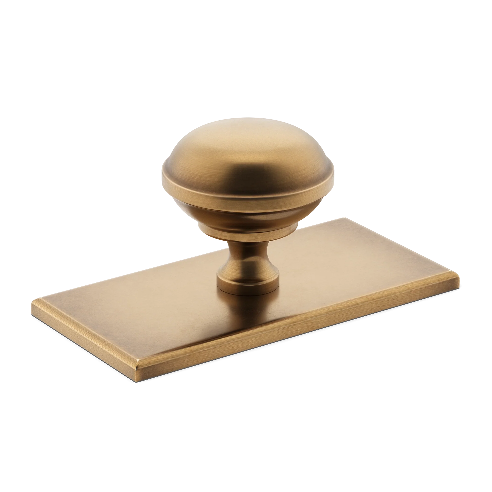 Armac Martin Queslett Cabinet Knob With Rectangular Backplate
