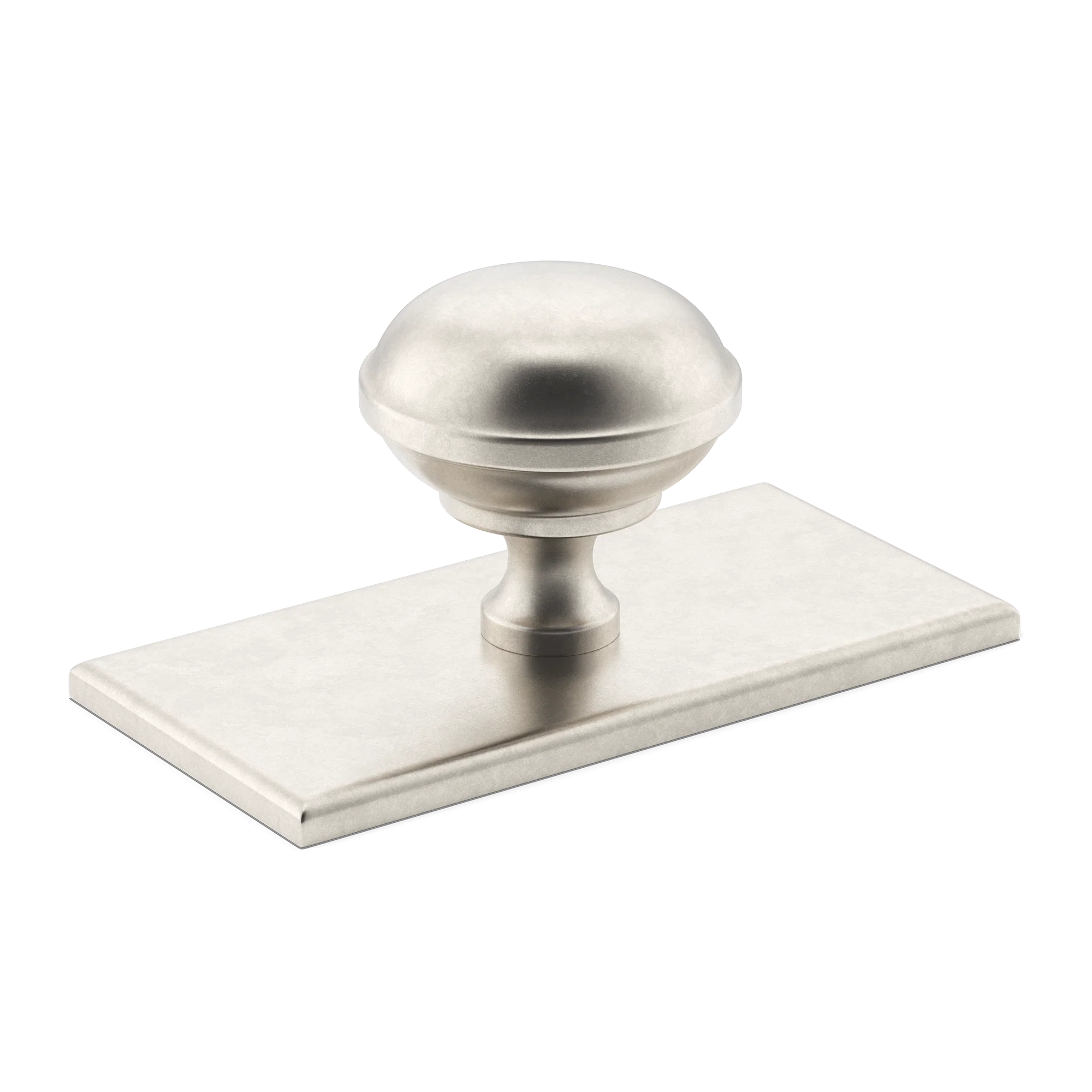 Armac Martin Queslett Cabinet Knob With Rectangular Backplate