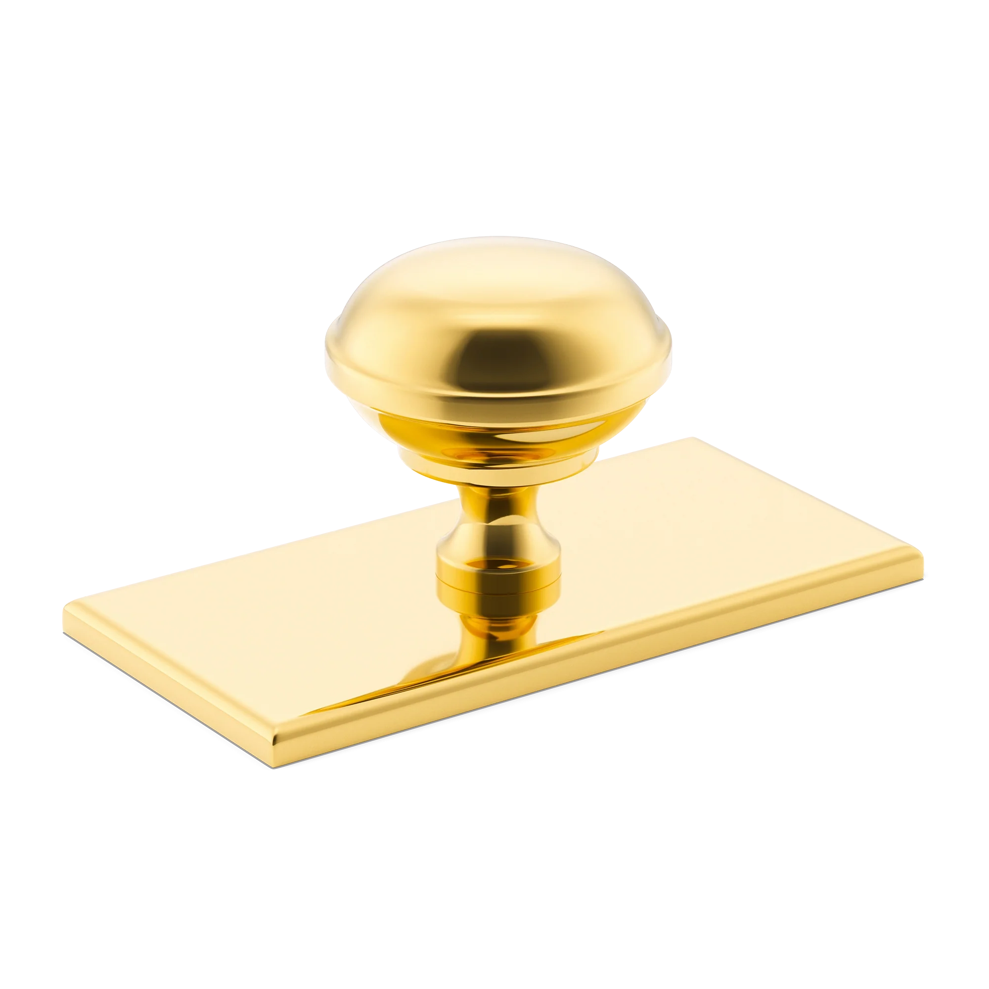 Armac Martin Queslett Cabinet Knob With Rectangular Backplate