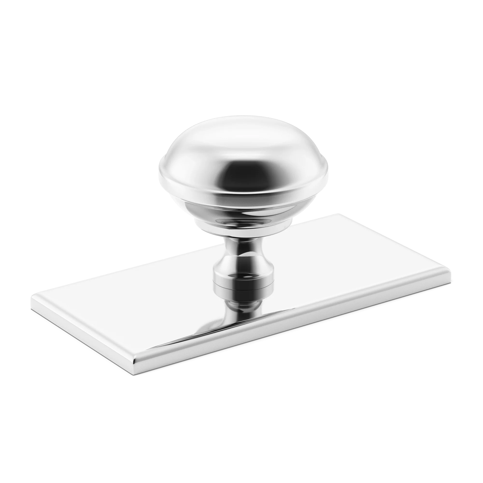 Armac Martin Queslett Cabinet Knob With Rectangular Backplate