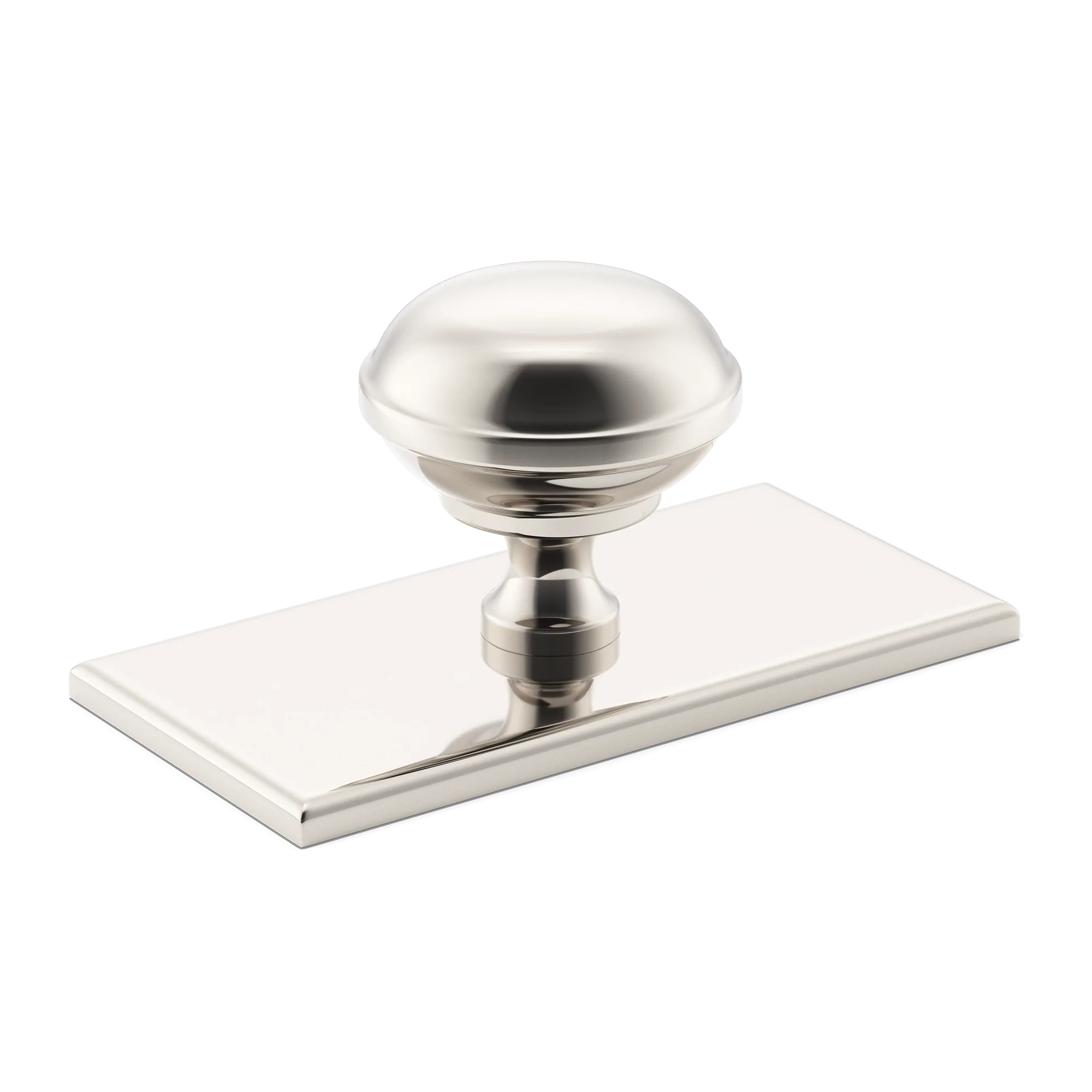 Armac Martin Queslett Cabinet Knob With Rectangular Backplate