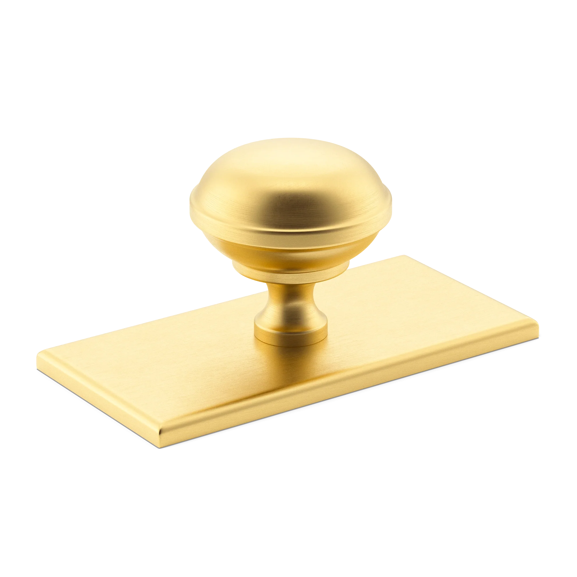 Armac Martin Queslett Cabinet Knob With Rectangular Backplate
