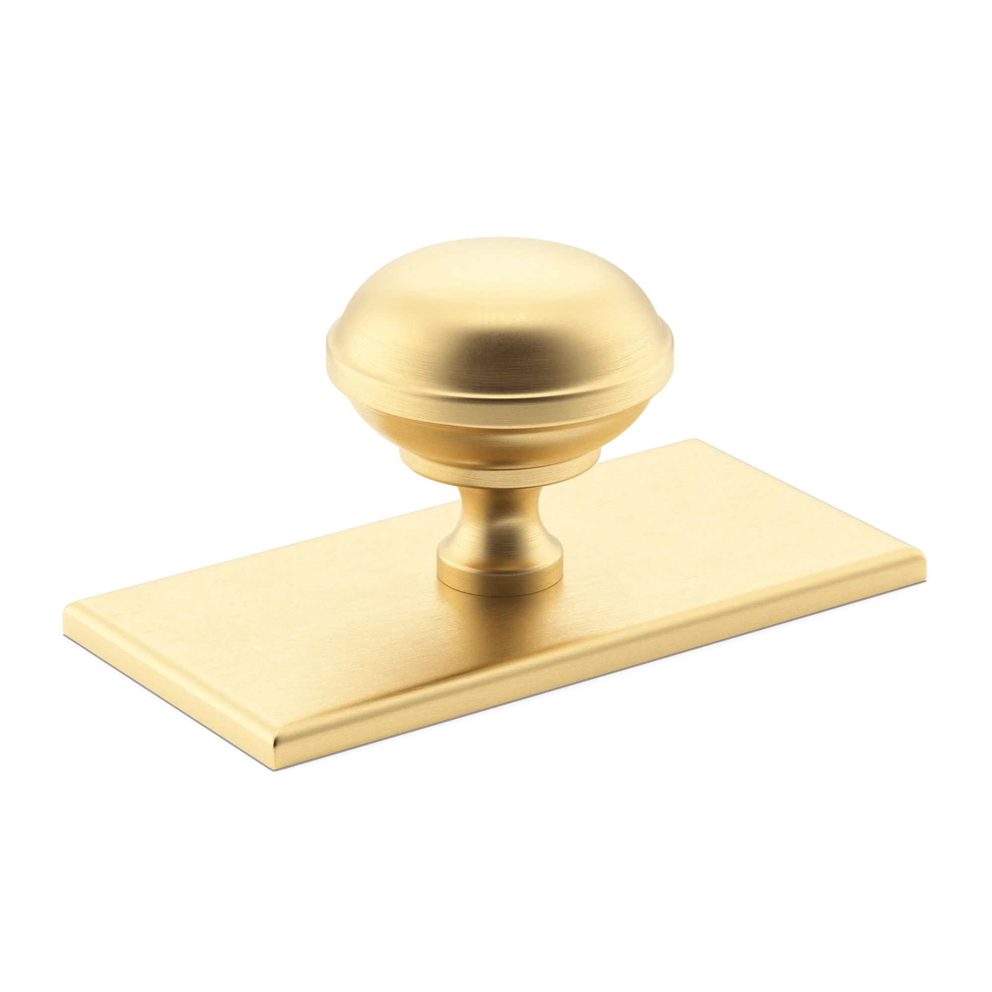 Armac Martin Queslett Cabinet Knob With Rectangular Backplate
