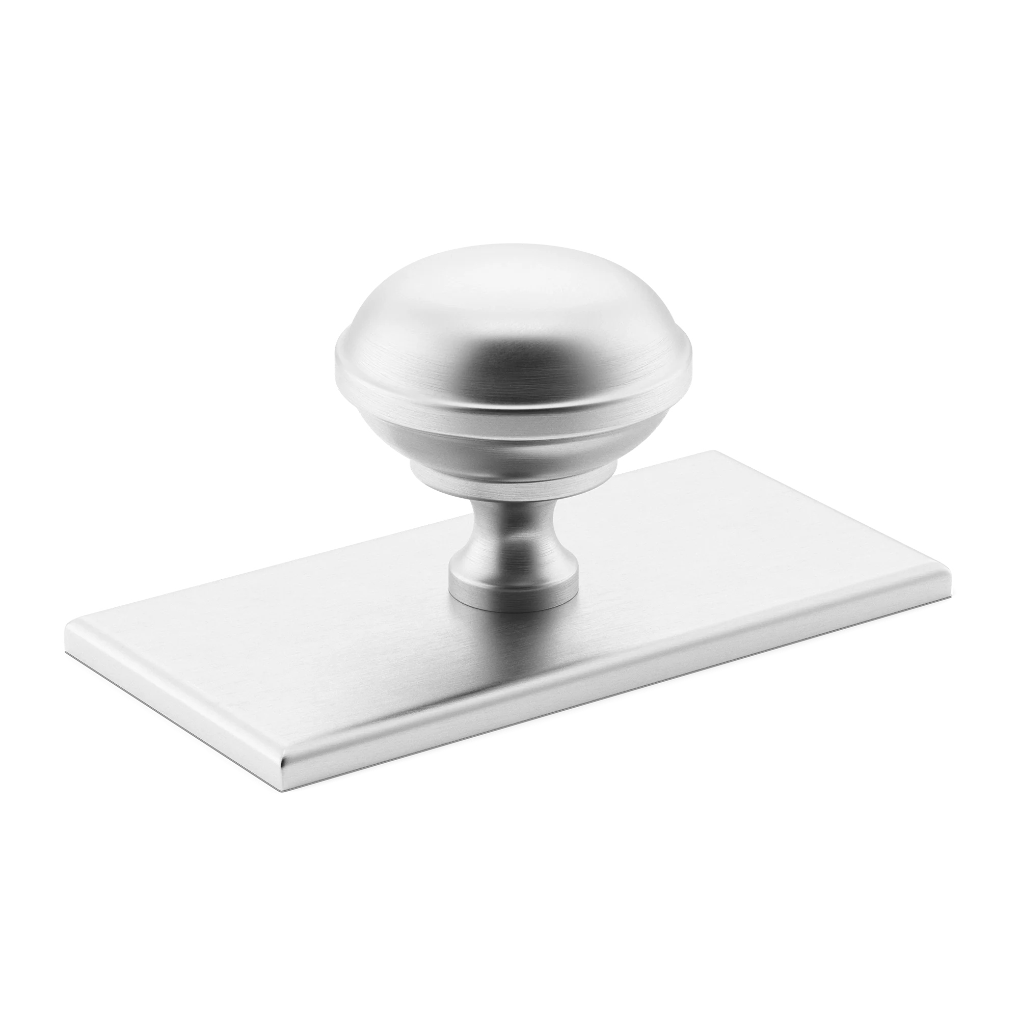 Armac Martin Queslett Cabinet Knob With Rectangular Backplate