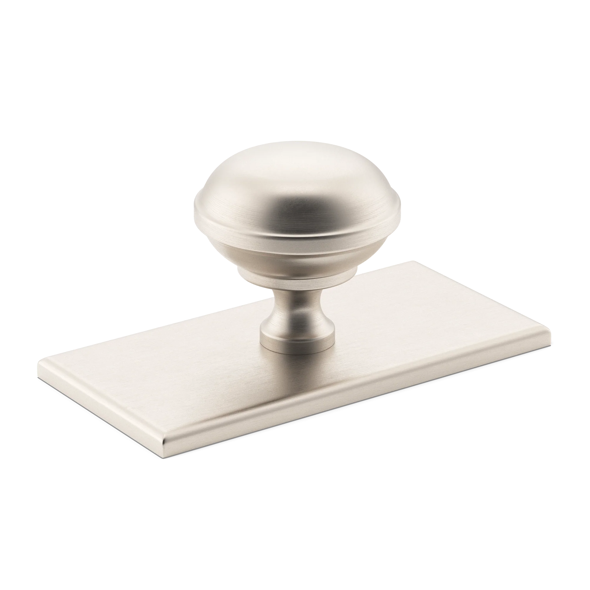 Armac Martin Queslett Cabinet Knob With Rectangular Backplate
