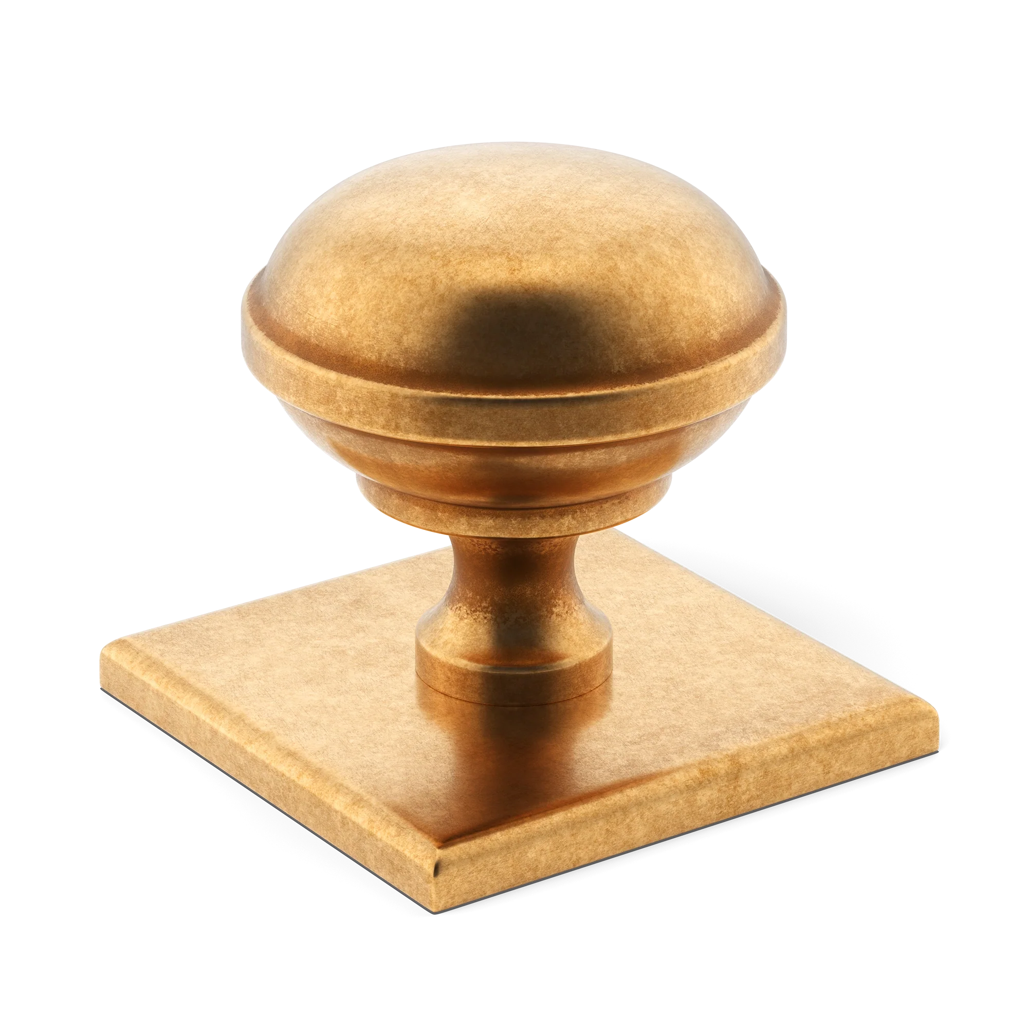 Armac Martin Queslett Cabinet Knob With Square Backplate