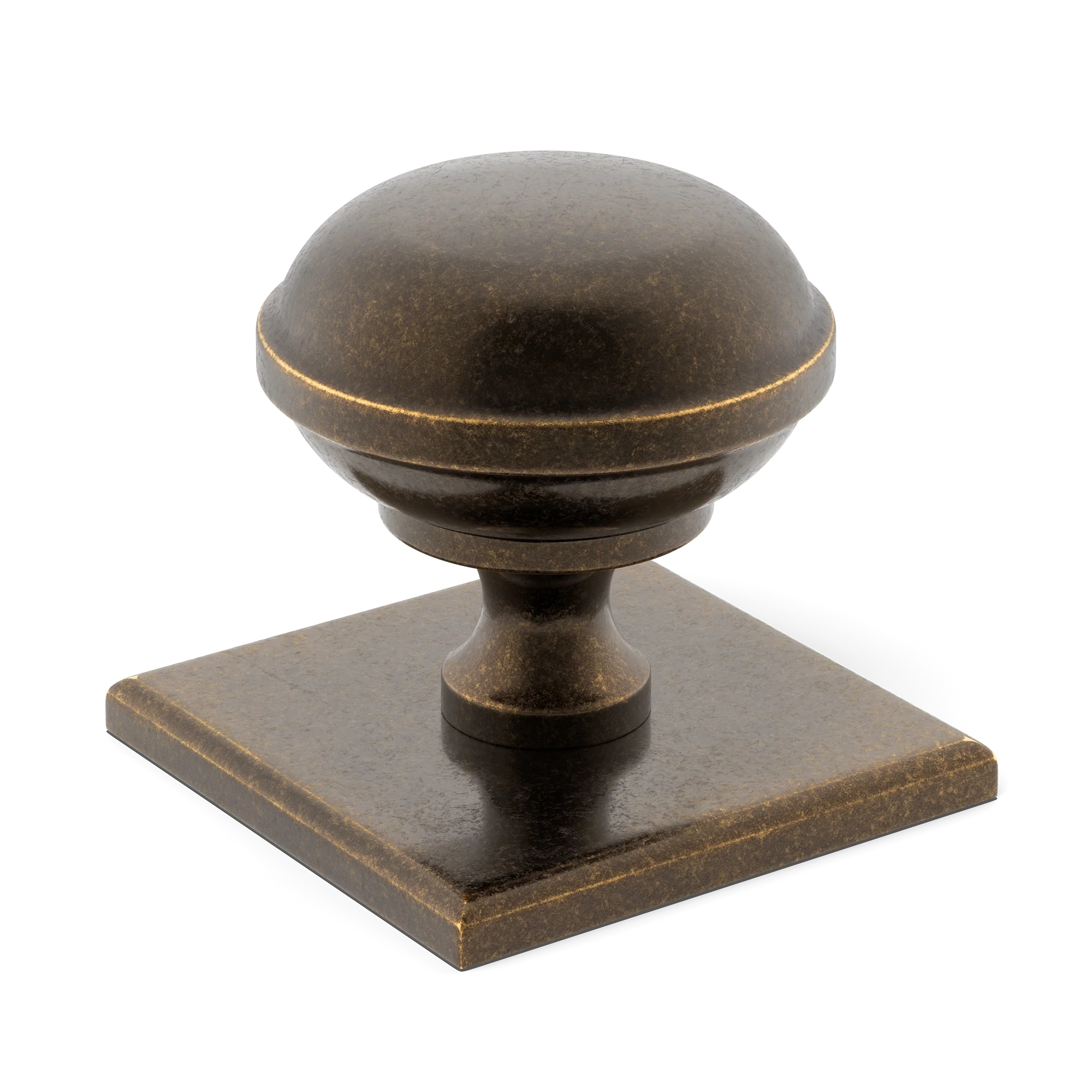Armac Martin Queslett Cabinet Knob With Square Backplate