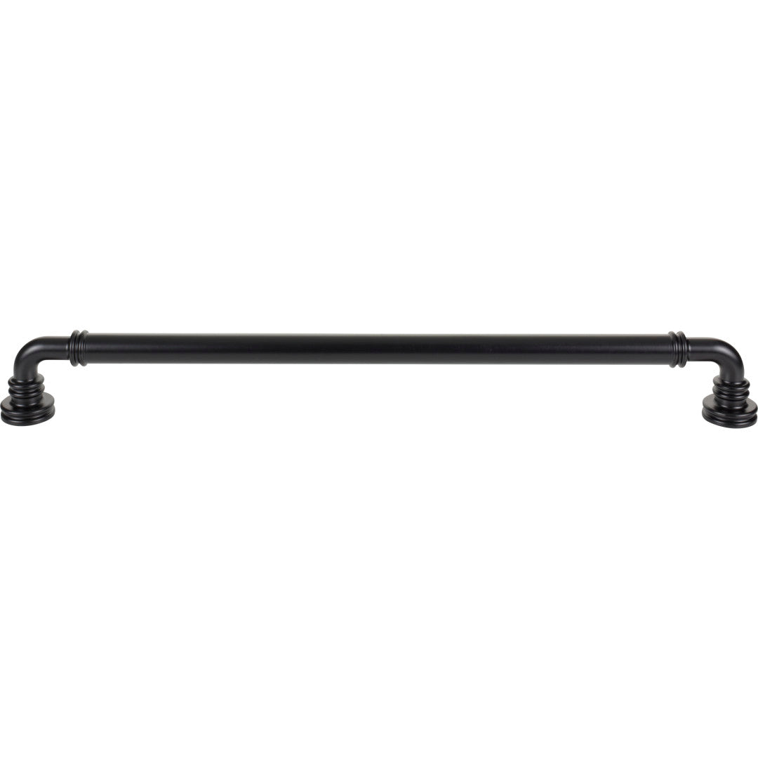 Top Knobs Cranford Appliance Pull Flat Black / 18"