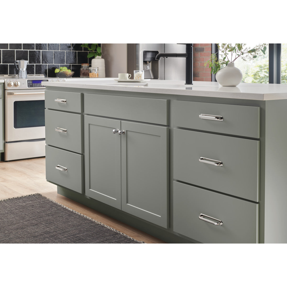 Top Knobs Brockwell Pull Polished Nickel / 12"