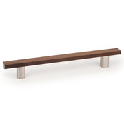 ARA W - CC160L220mm Handle Stainless steel look + walnut