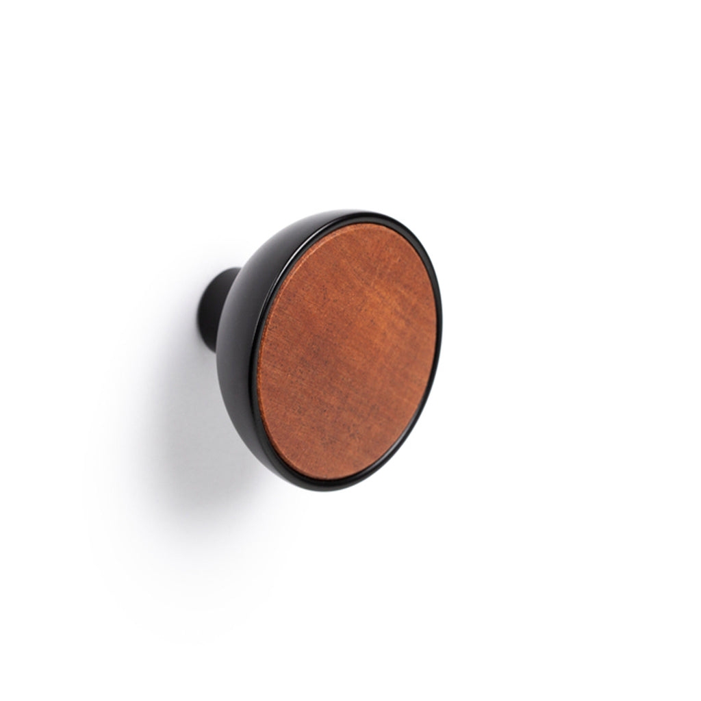 BOL - D45mm Knob Matt black + oak