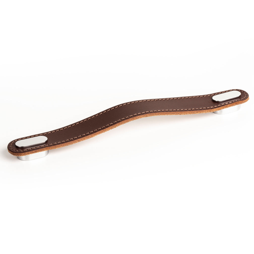 OBLONG - 22x197mm Handle Brown + polished chrome
