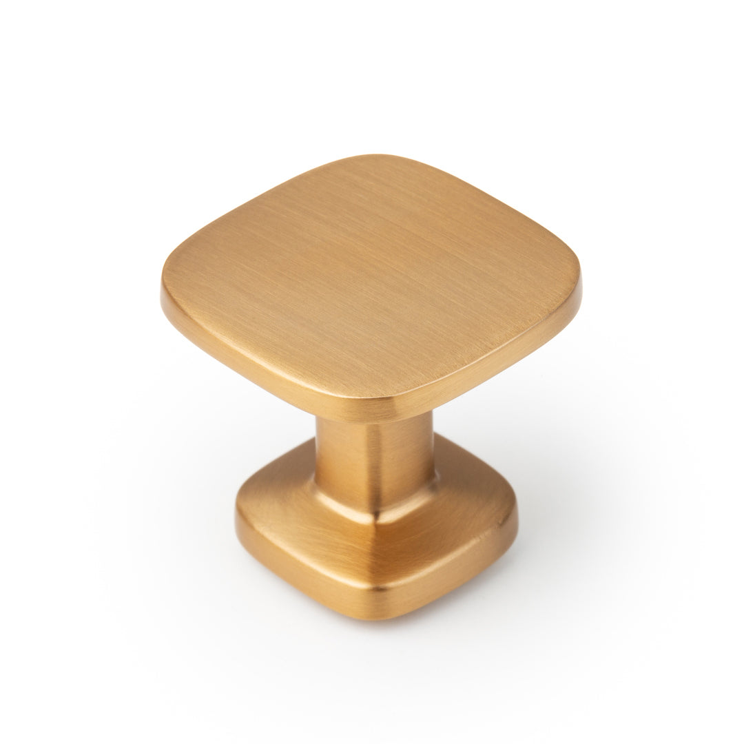QUART MINI - 26x26mm Knob Brushed brass cava