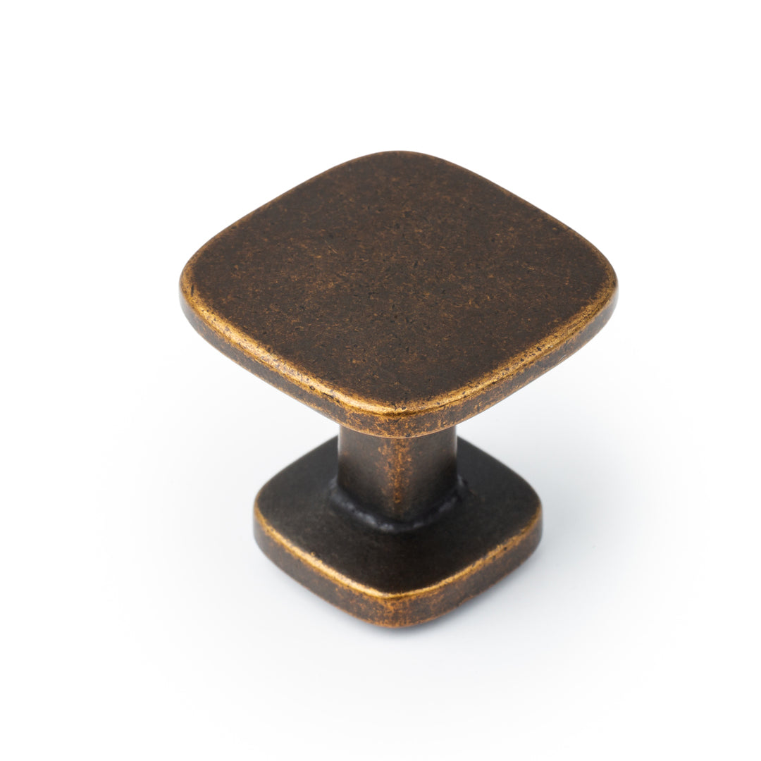 QUART MINI - 26x26mm Knob Rustic brass