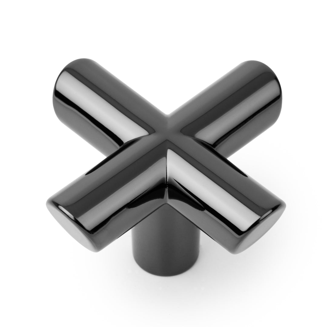 EQUIS - 40x40mm Knob Polished titanium black
