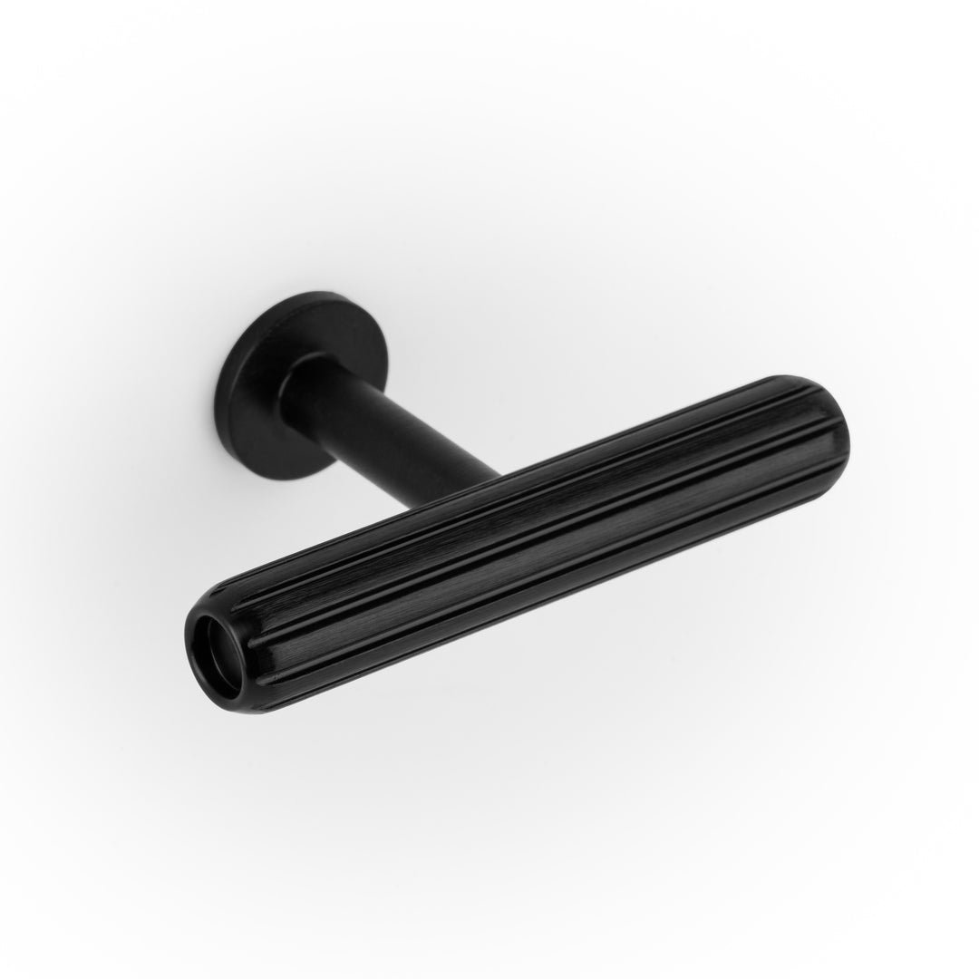 RILLE MINI - 55x34mm T Knob Brushed black