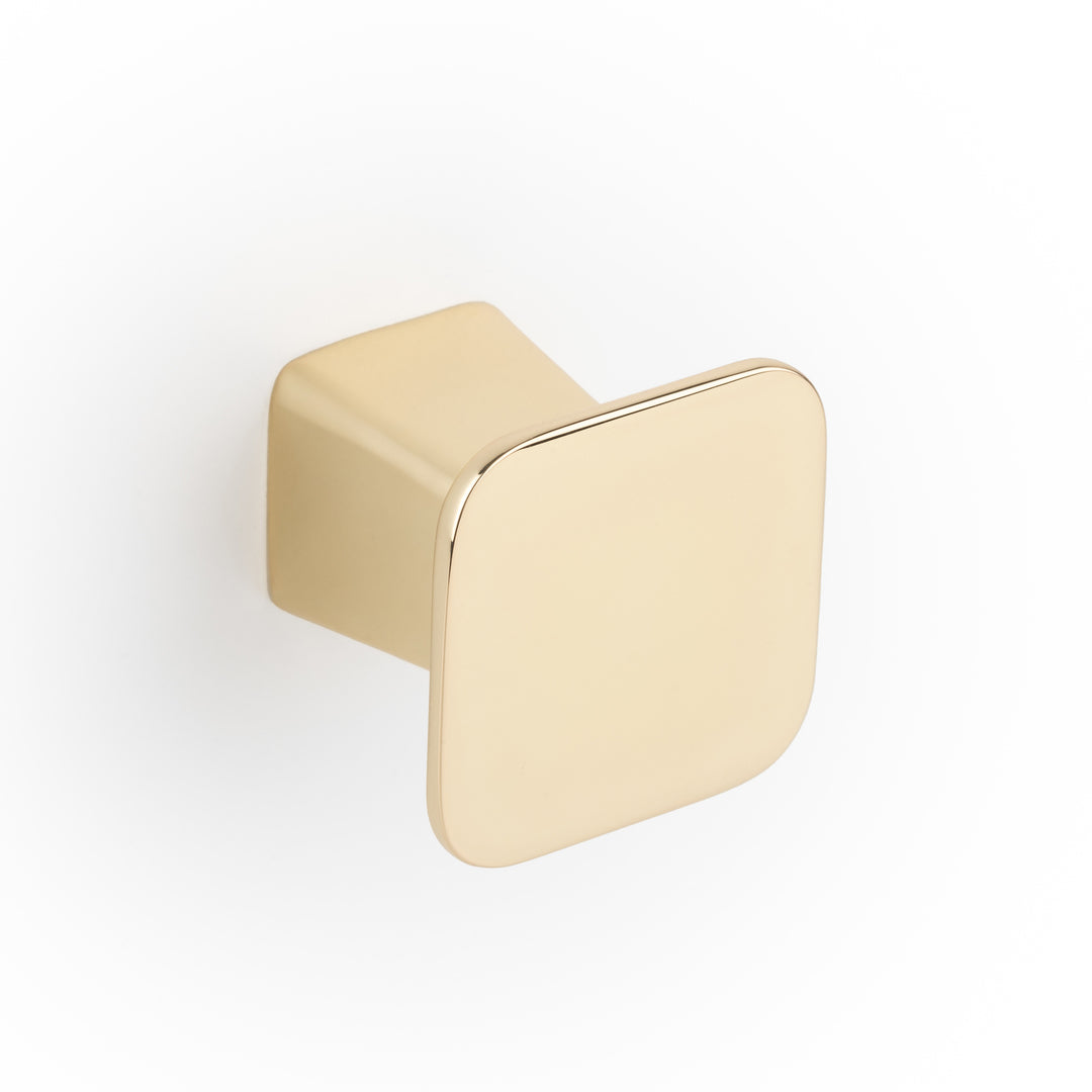 PRISM - 32x28mm Knob Polished brass