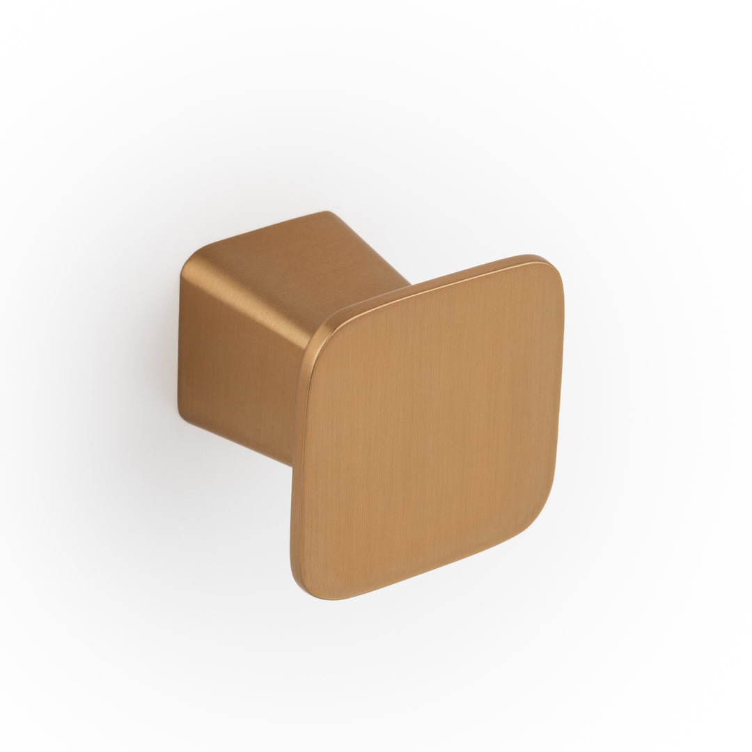 PRISM - 32x28mm Knob Brushed brass cava