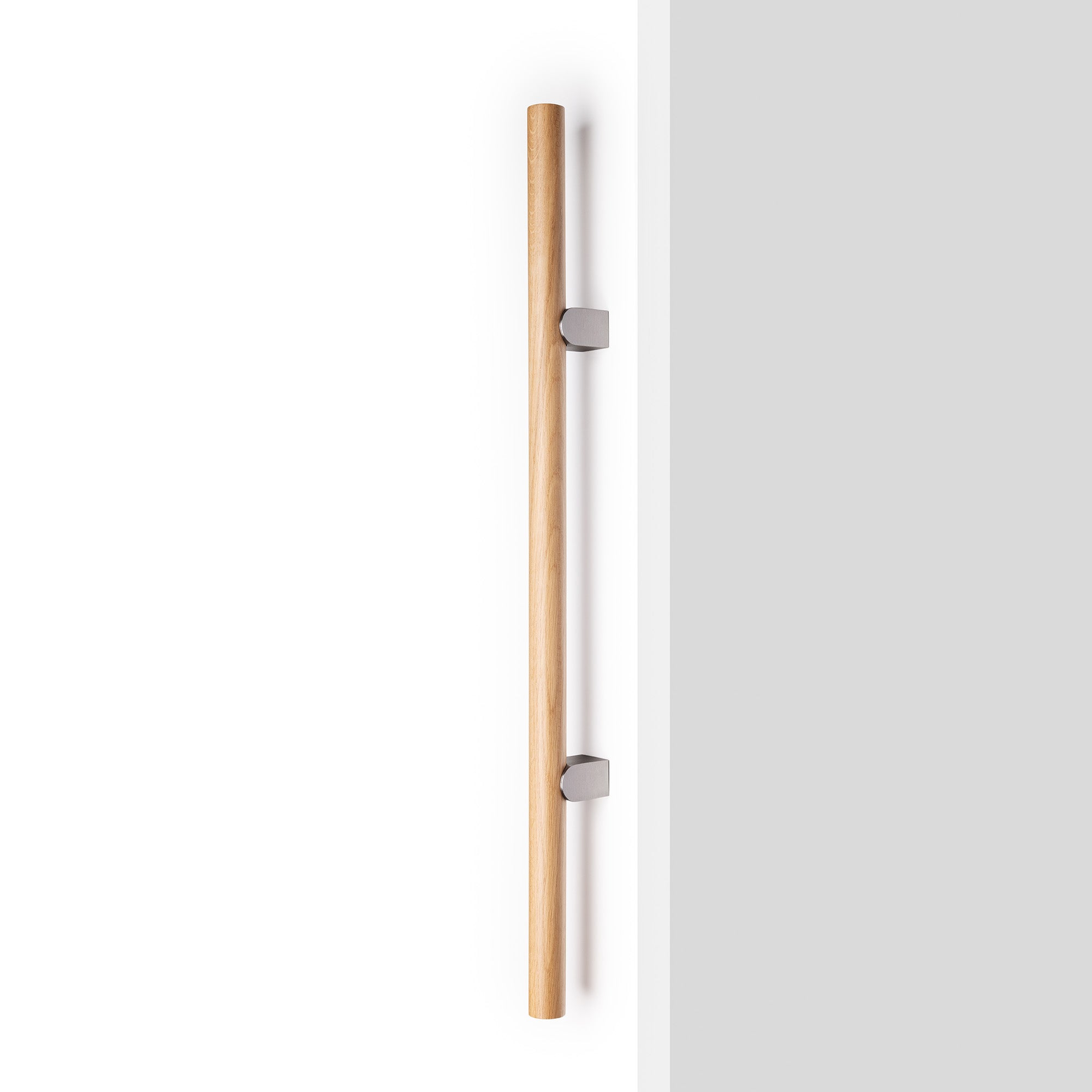 Viefe KUMO WOOD BIG ONE Pull Handle Stainless steel look + oak / 448mm
