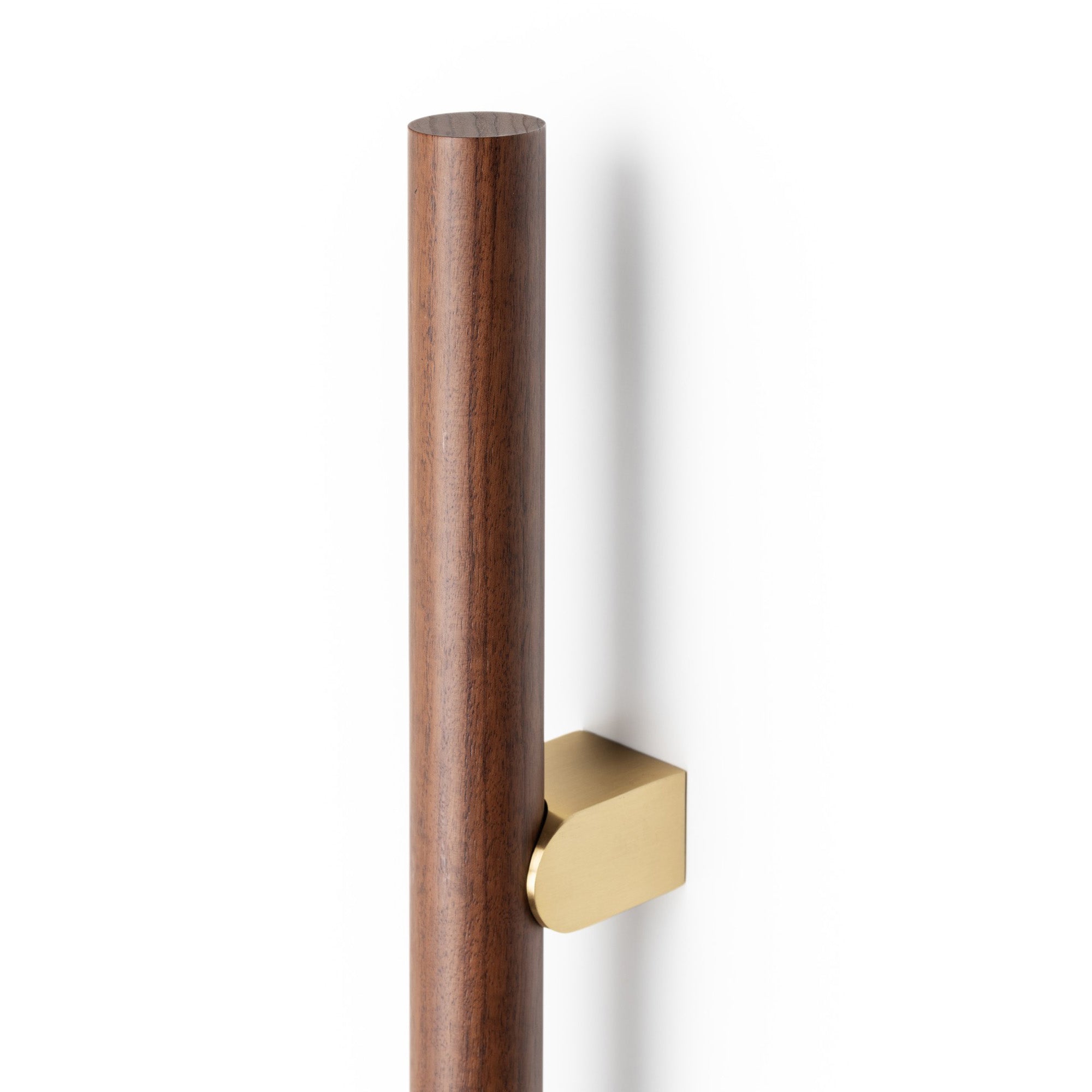 Viefe KUMO WOOD BIG ONE Pull Handle Lacquered brushed brass + walnut / 448mm