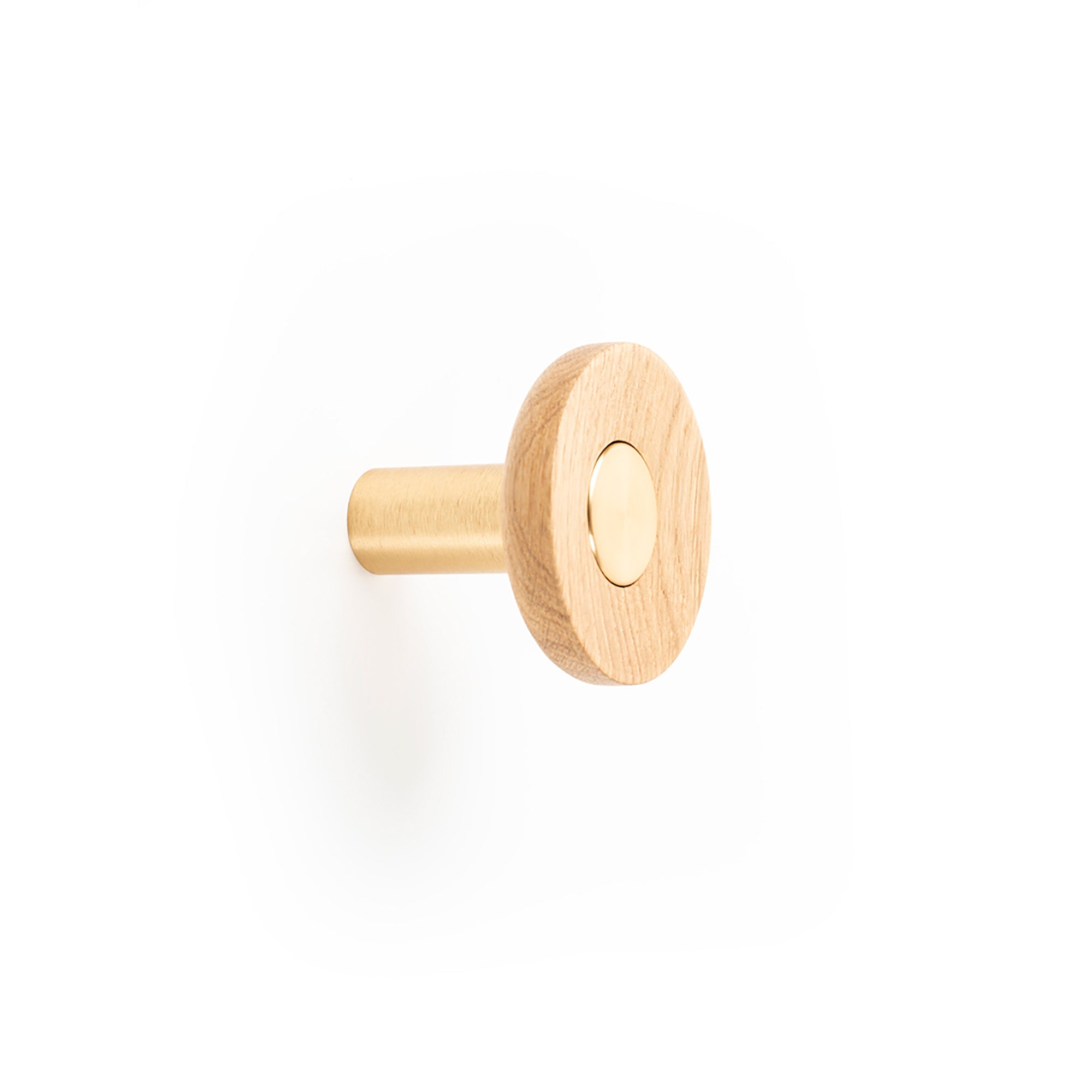 Viefe ZOOT - D60mm Wall Hook Brushed dark brass + oak