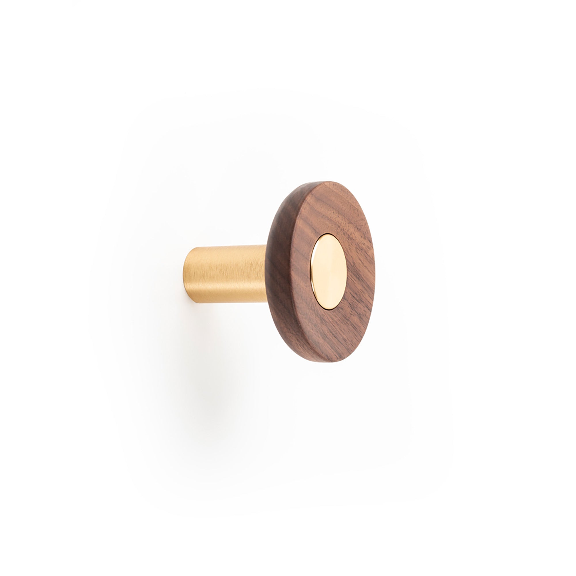 Viefe ZOOT - D60mm Wall Hook Brushed dark brass + walnut