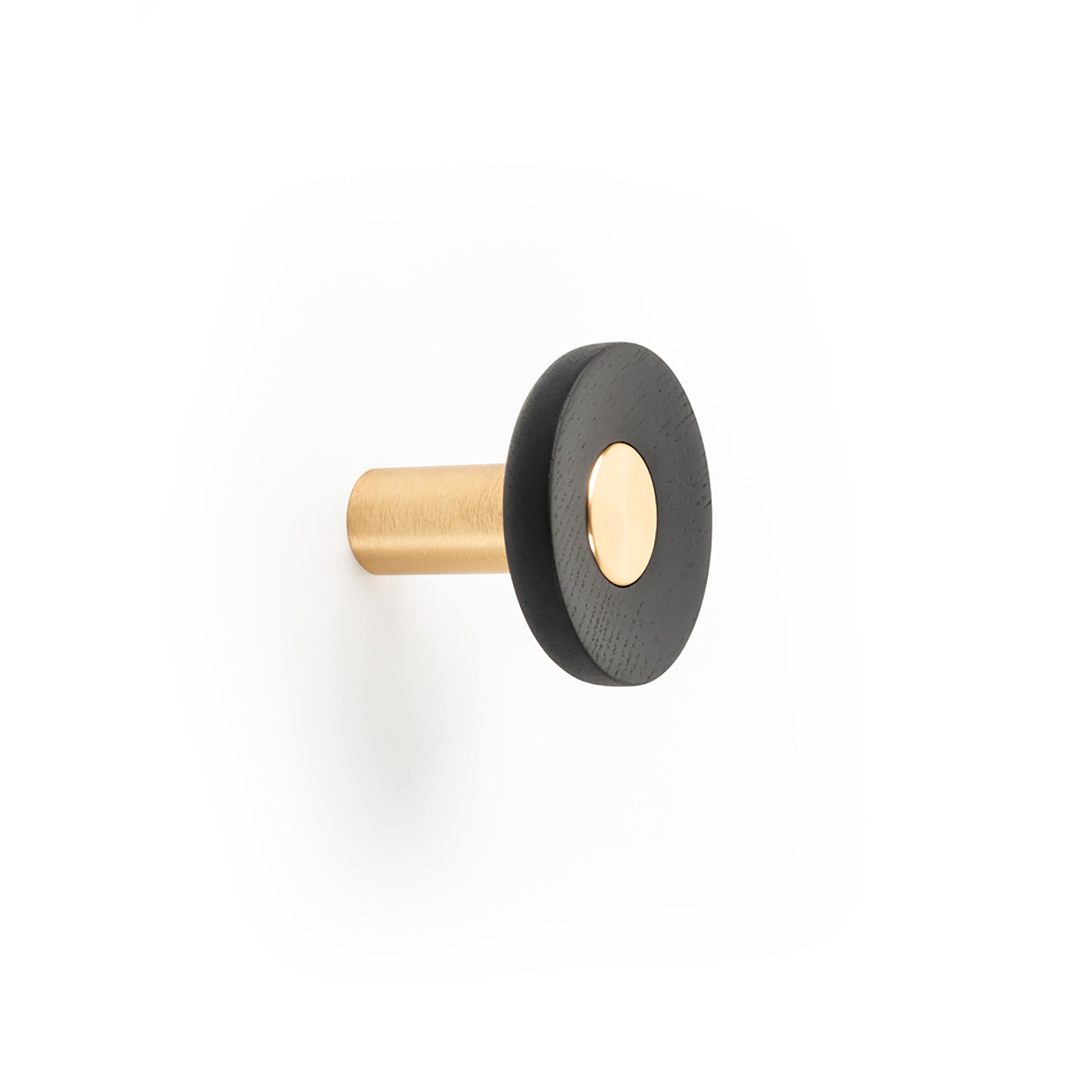Viefe ZOOT - D60mm Wall Hook Brushed dark brass + ash matt black lacquered