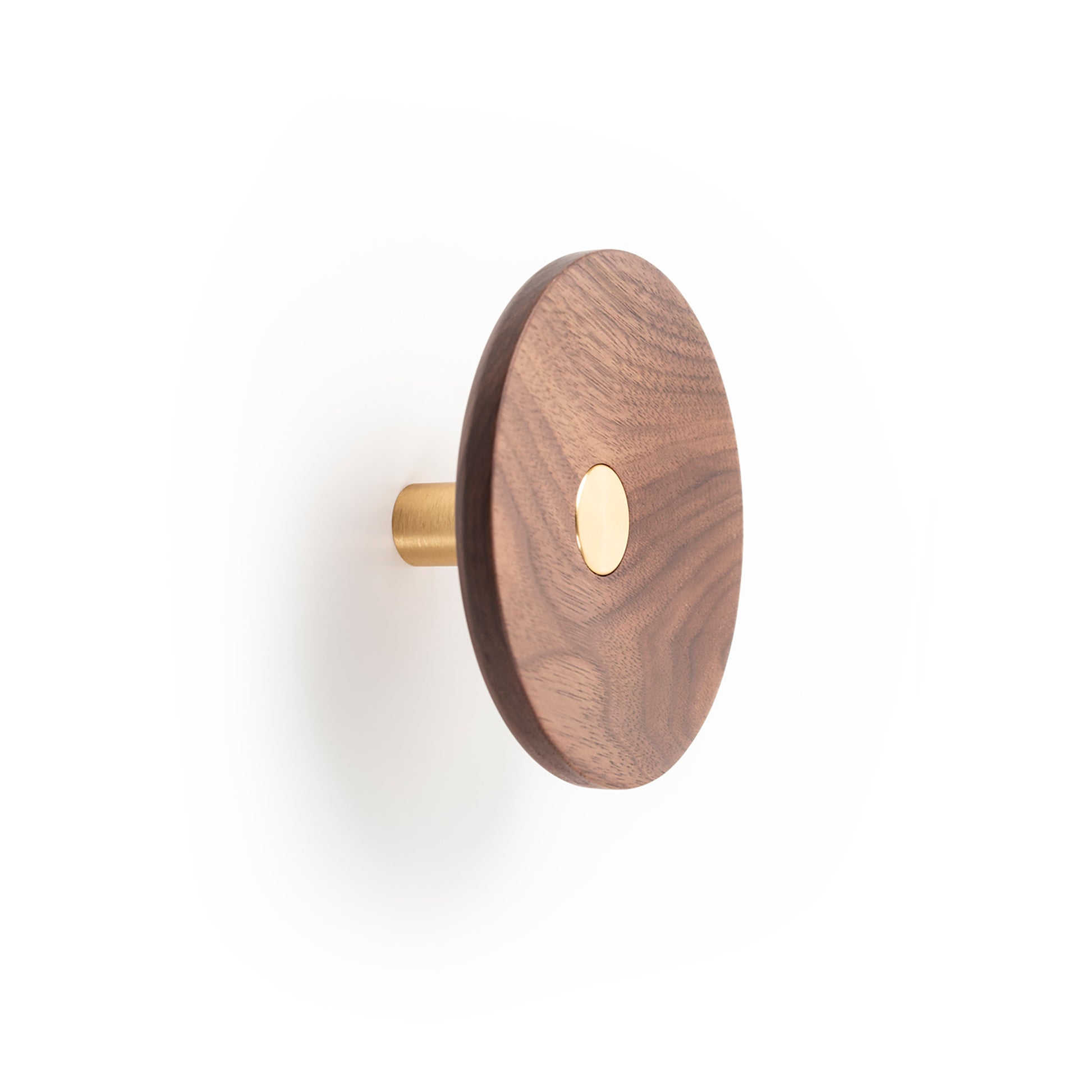Viefe ZOOT - D120mm Wall Hook Brushed dark brass + walnut