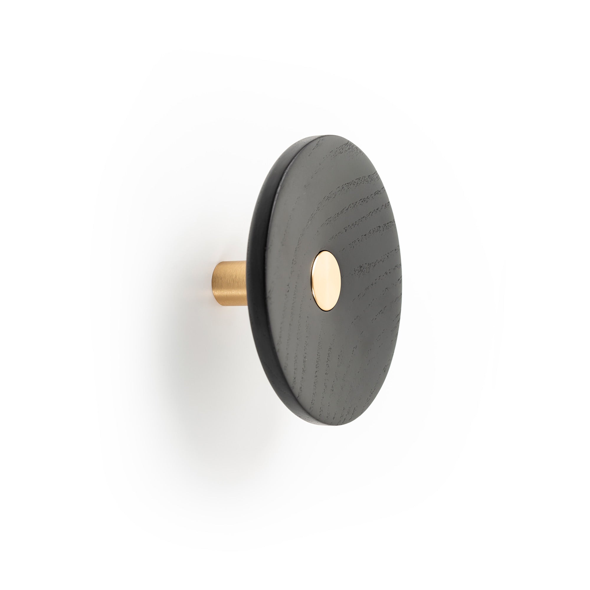 Viefe ZOOT - D120mm Wall Hook Brushed dark brass + ash matt black lacquered