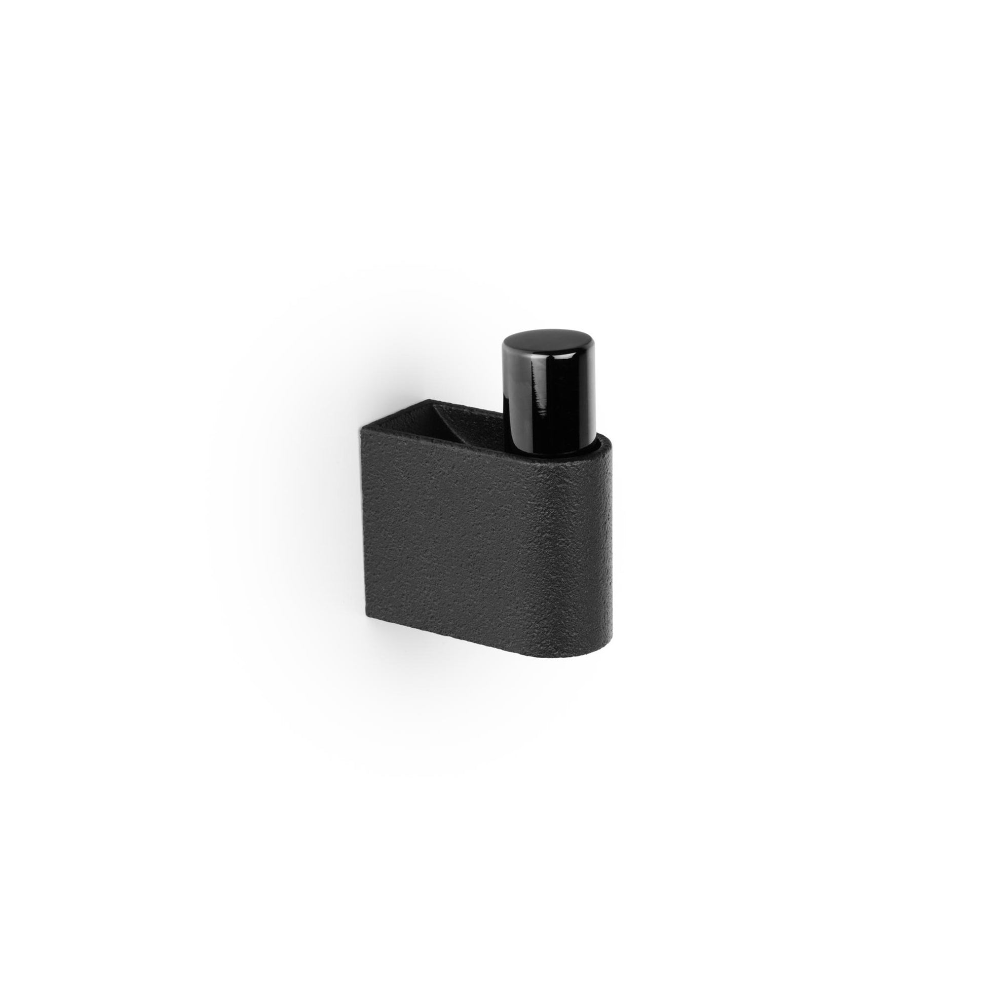 Viefe CASEY Wall Hook Textured lava black + Polished titanium black / 23 x 50mm