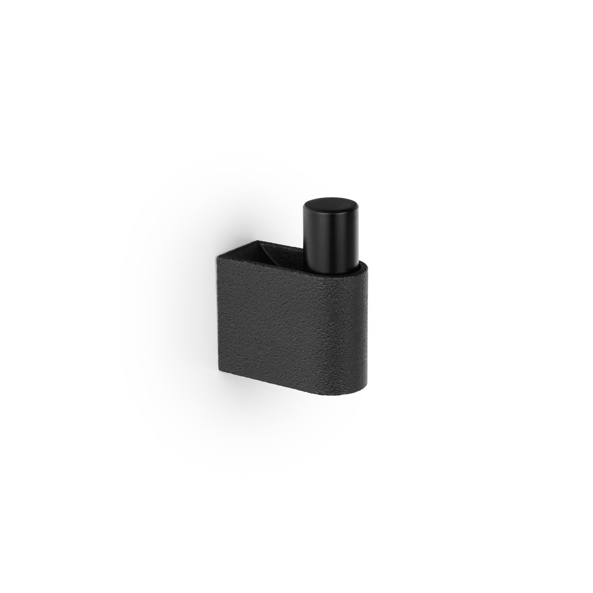 Viefe CASEY Wall Hook Textured lava black + Matt black / 23 x 50mm