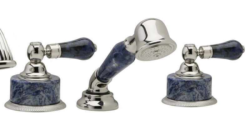 7-1/8" - Matte Black - REGENT Deck Tub Set with Hand Shower K2272P1 by Phylrich - New York Hardware