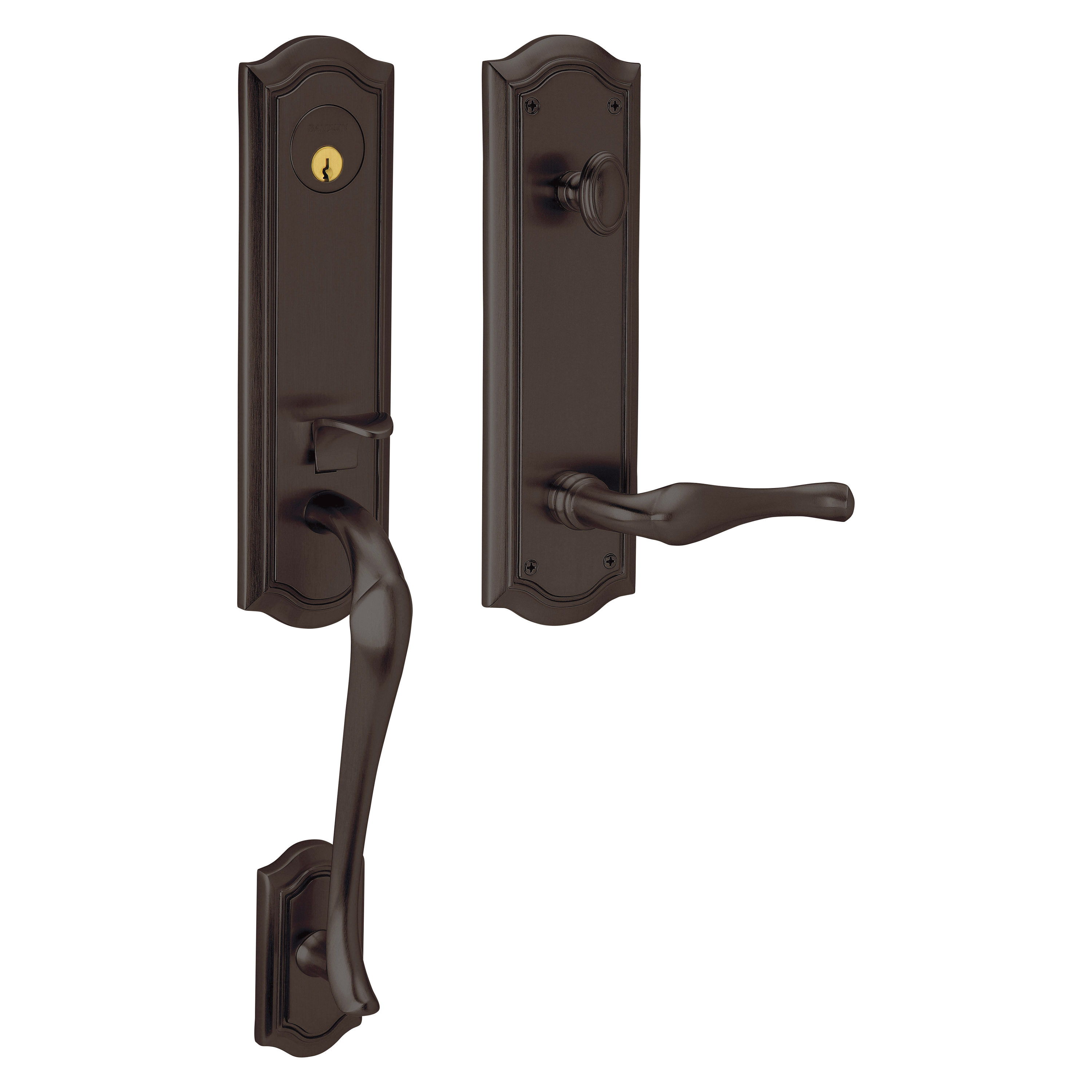 Baldwin Bethpage Single Cylinder Handleset with 5447V Lever