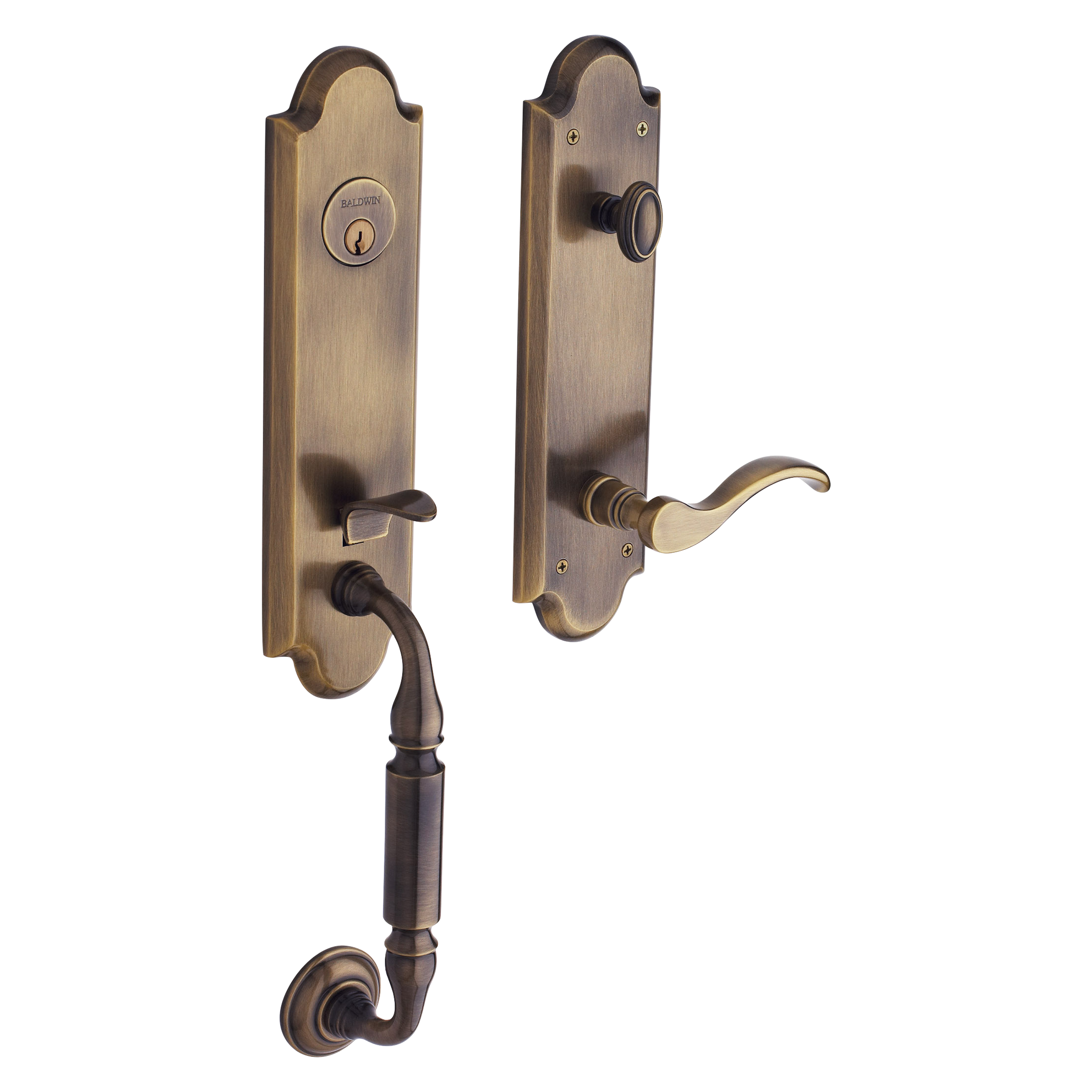 Baldwin Manchester Single Cylinder Handleset with 5455V Wave Lever