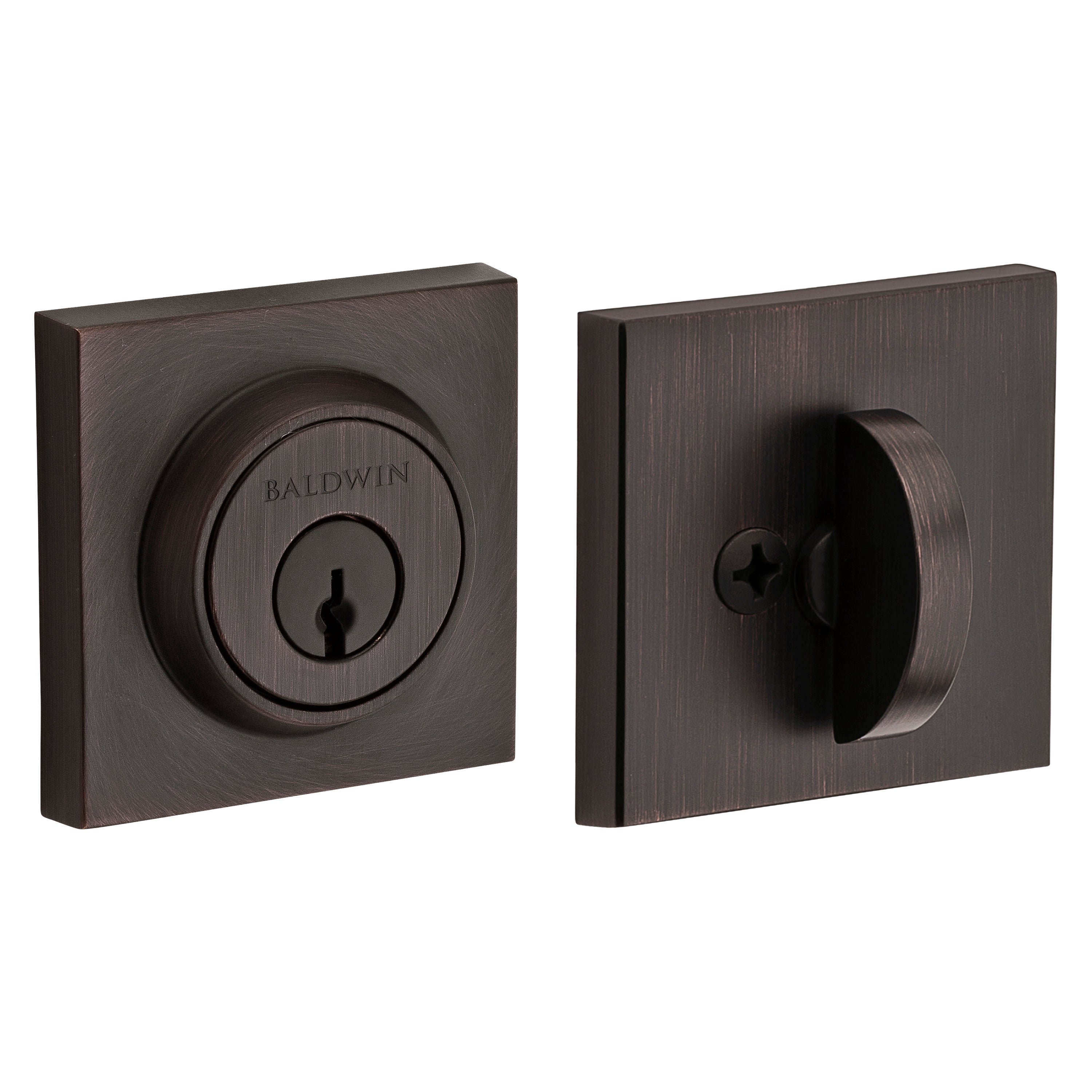 Baldwin Reserve Contemporary Square Single Cylinder Deadbolt