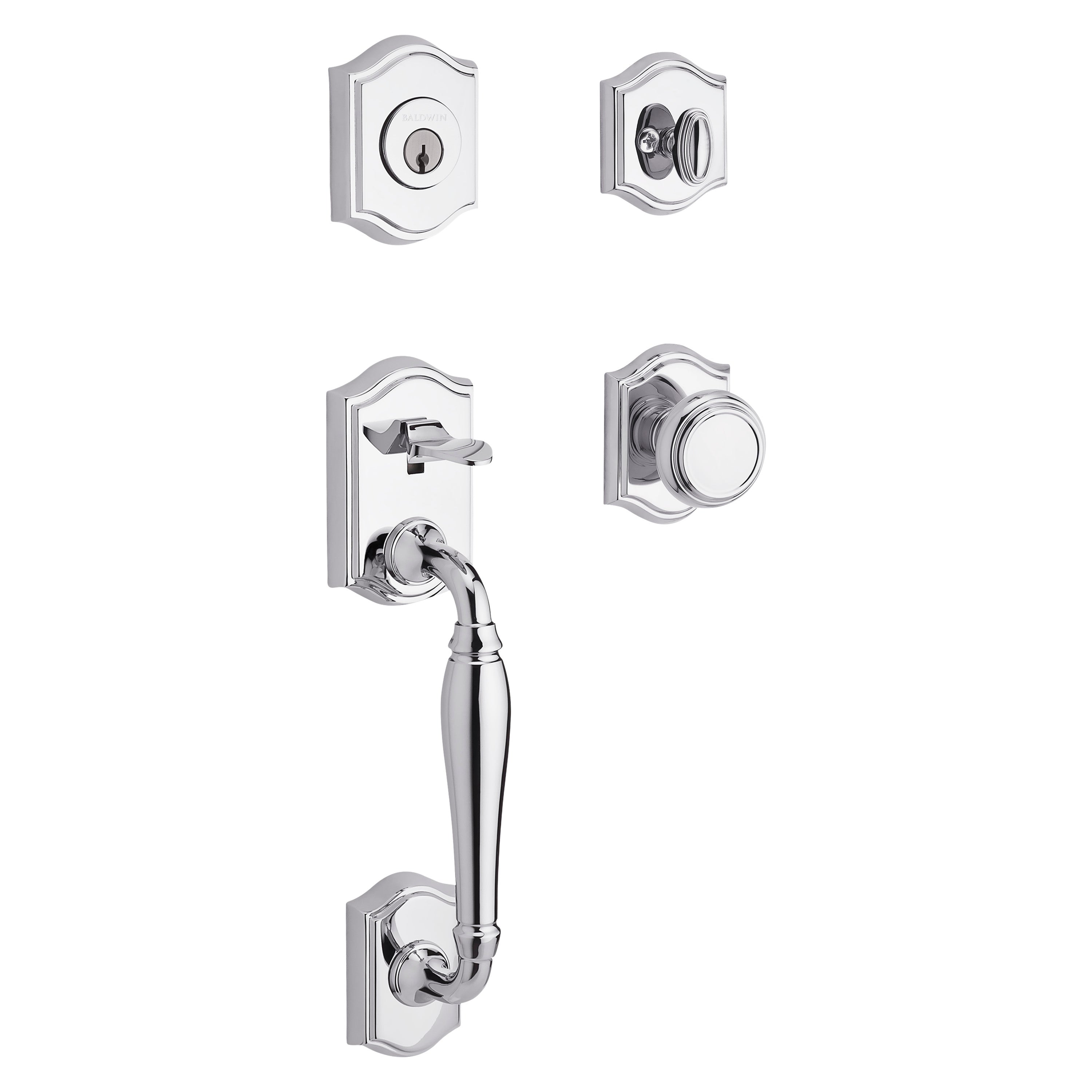 Baldwin Reserve Westcliff Single Cylinder Handleset With Traditional Knob