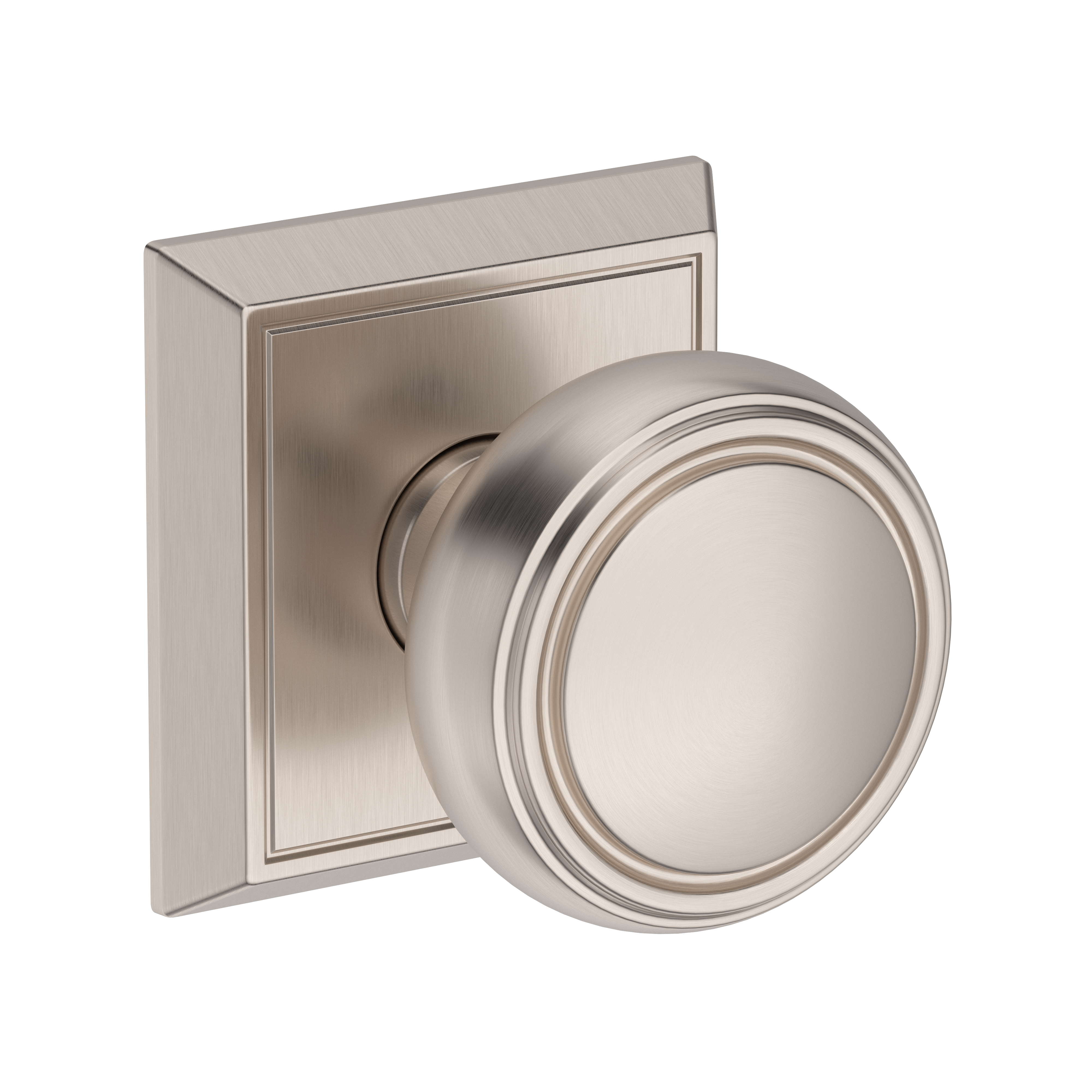 Baldwin Bremerton Knob Set with Chamfered Square Rose