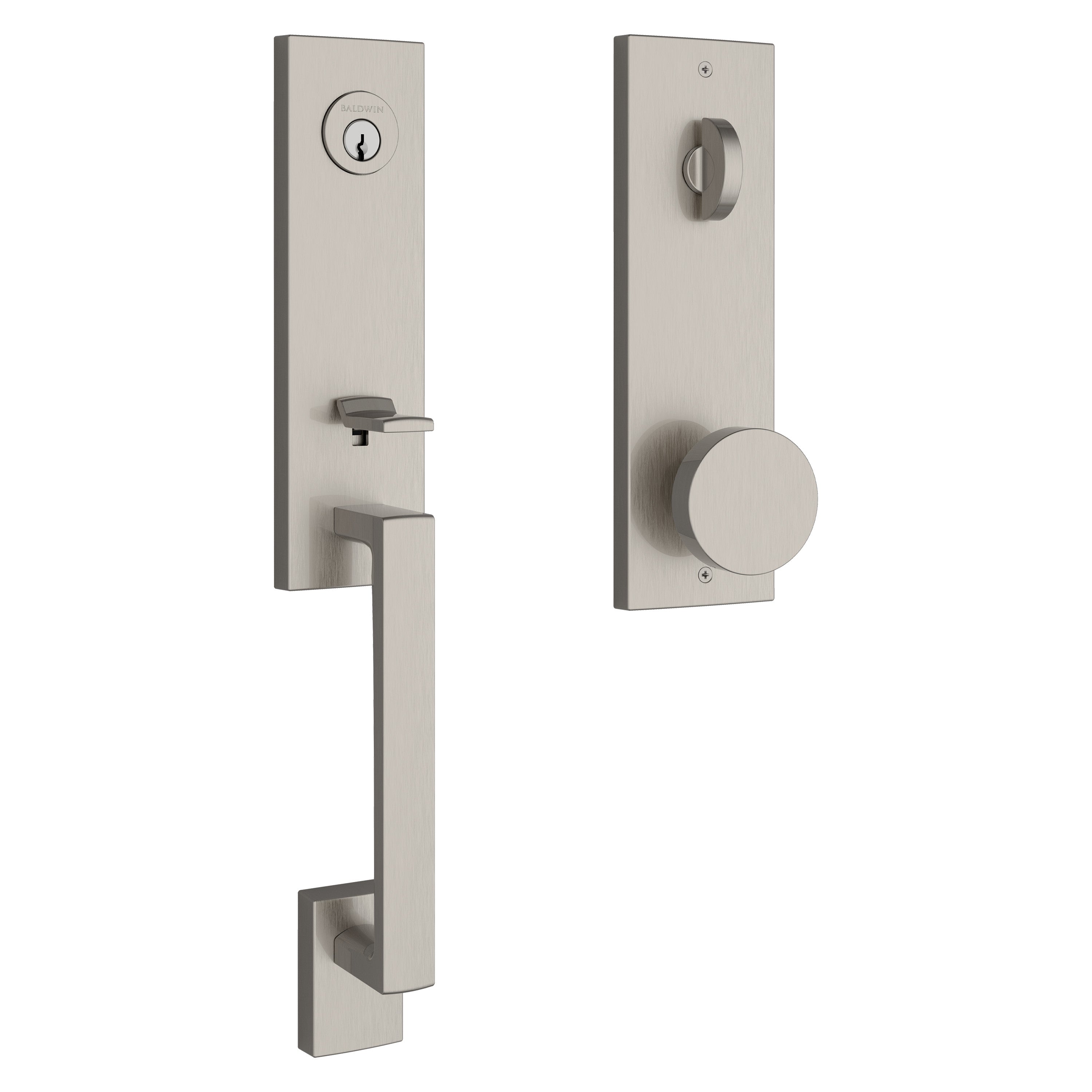 Baldwin Reserve Seattle Handleset With Contemporary Knob