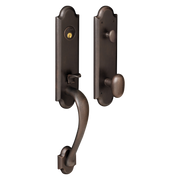 Baldwin Boulder Single Cylinder Handleset with 5024 Oval Knob