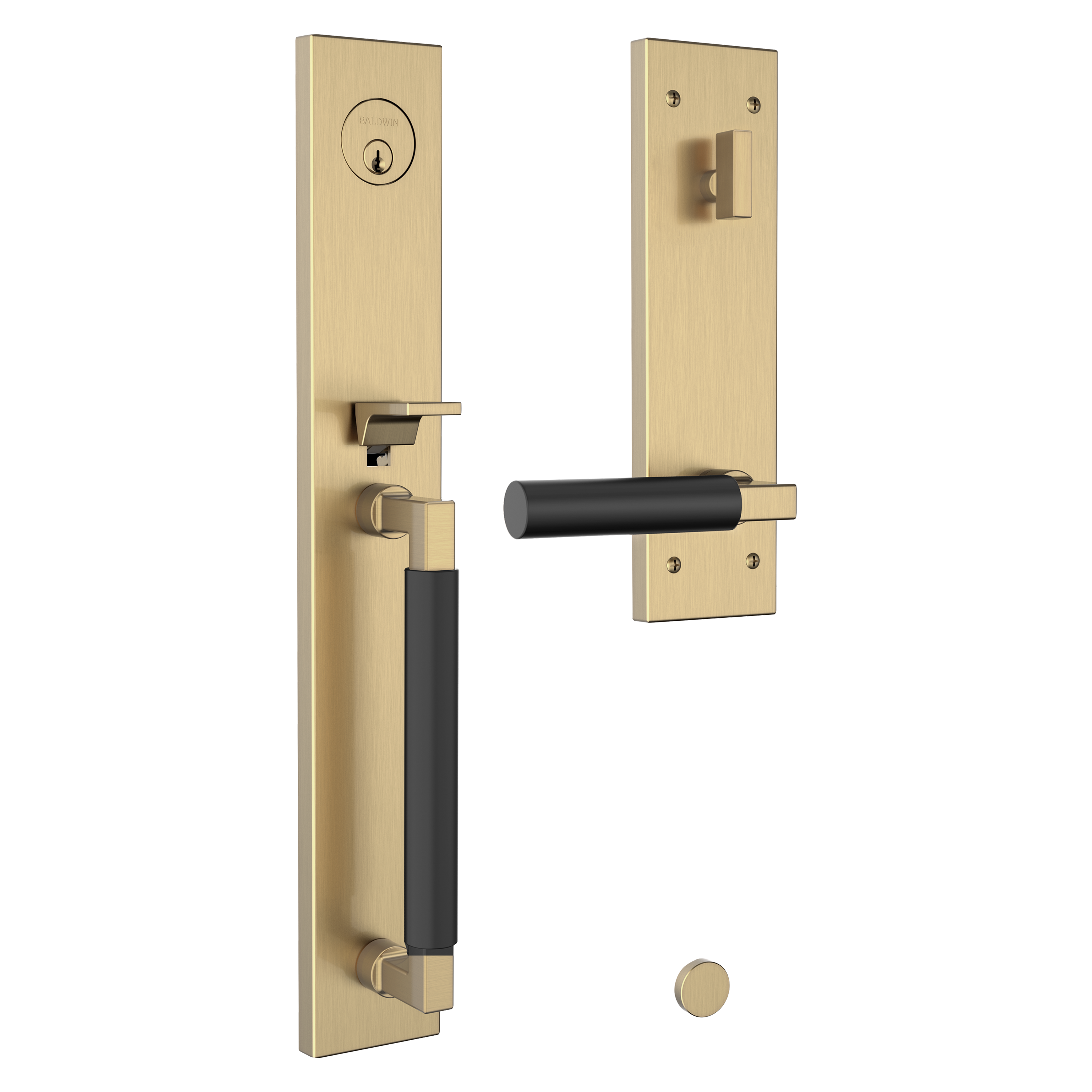 Baldwin Gramercy Egress Mixed Finish Handleset with L029 Lever